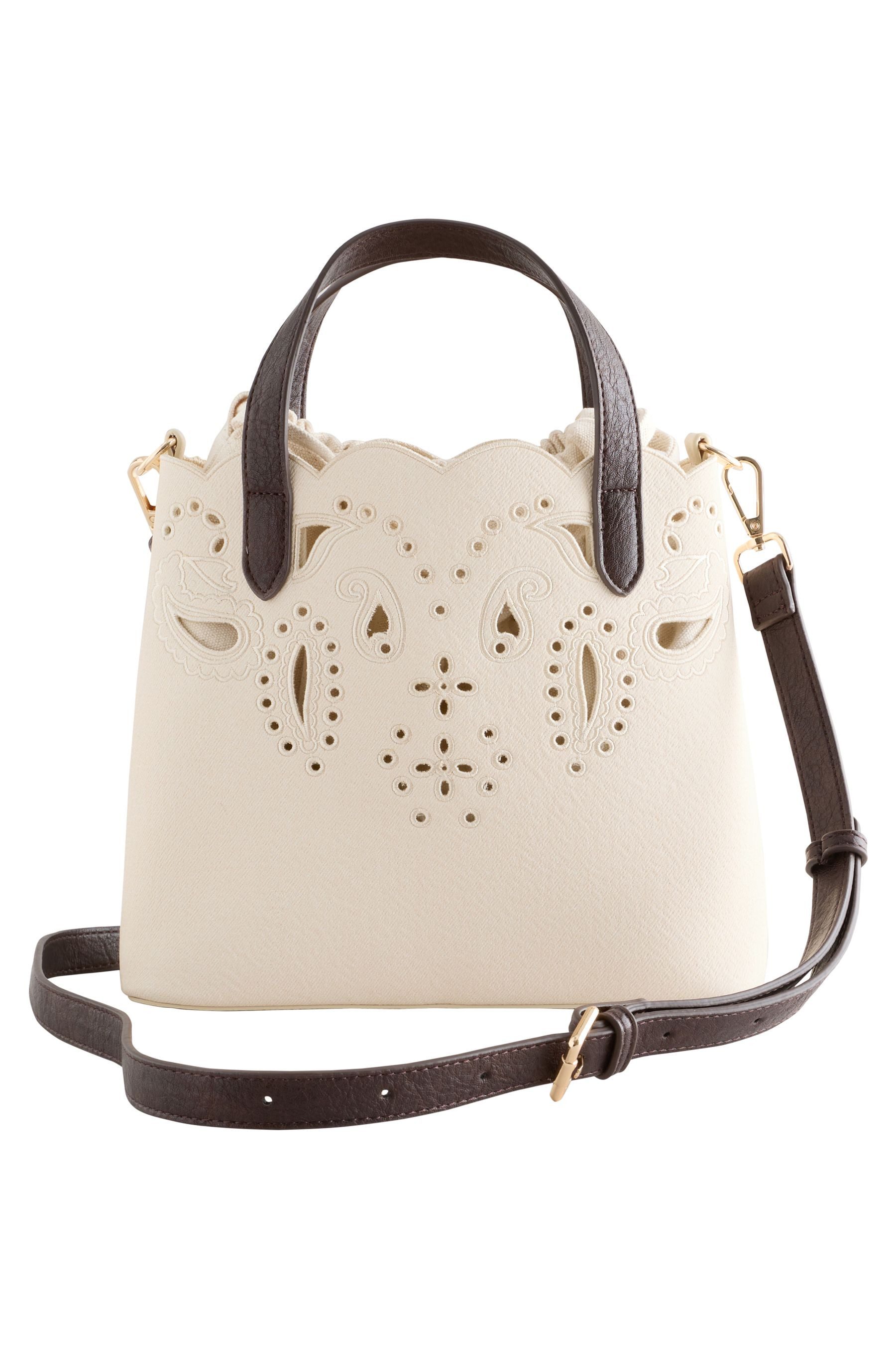 Next Beuteltasche Beuteltasche mit Blumenmuster und Cut-out (1-tlg)