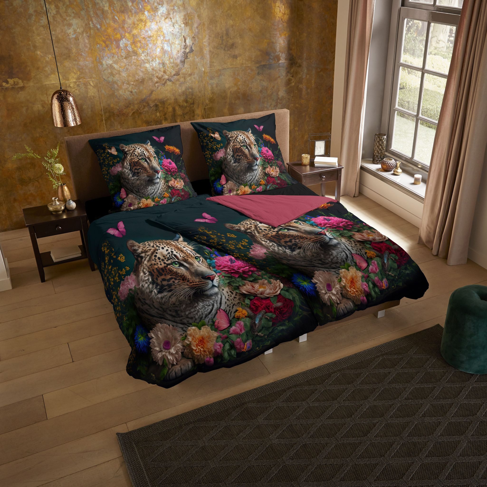 JACK Bettwäsche 135x200cm Pure Leopard Flowers Multi, Microfaser, 2 teilig, günstig online kaufen