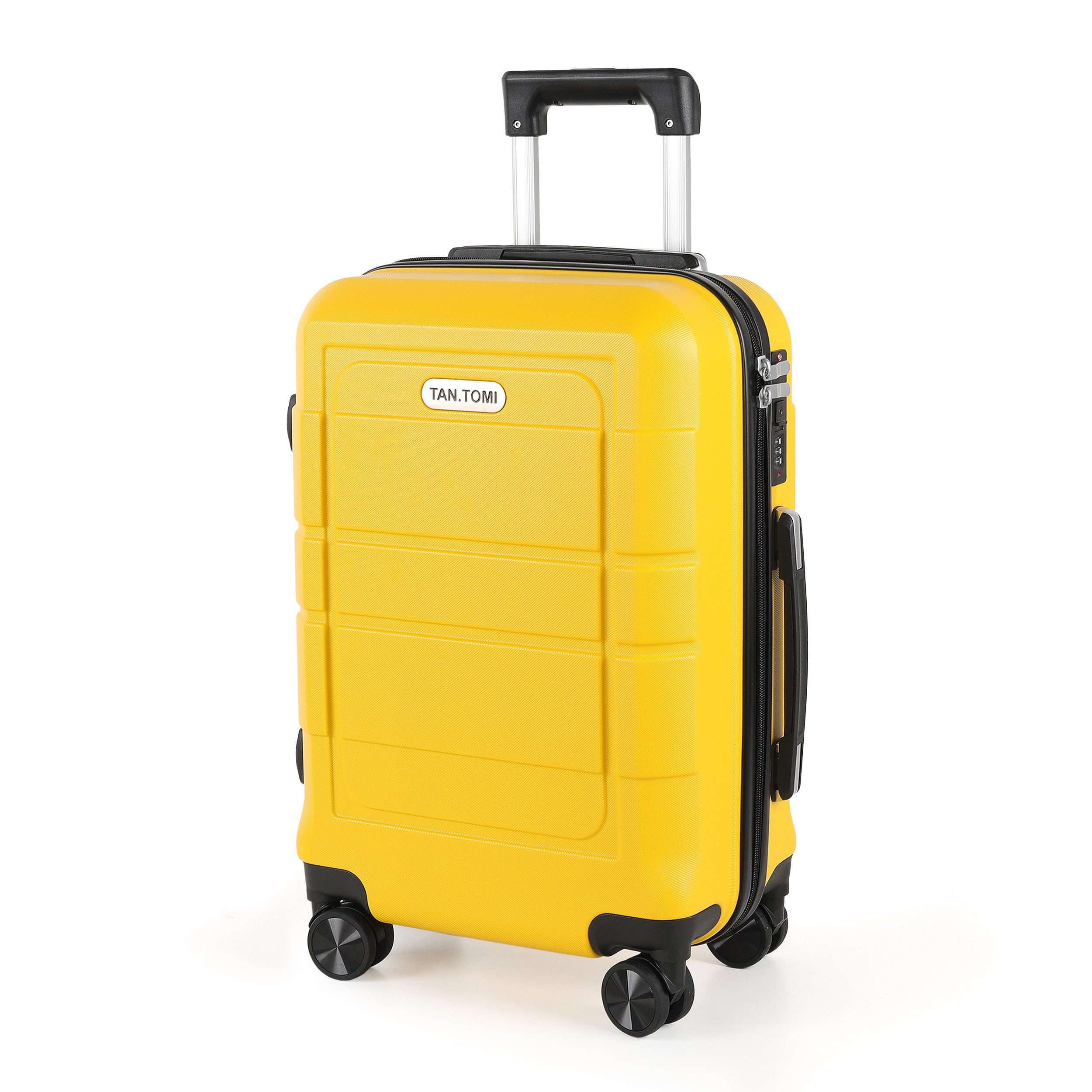 TANTOMI Handgepäckkoffer Trolley Hartschalenkoffer Hard Shell Hartschalenkoffer Trolley Koffer, 4 Rollen, Reisekoffer Reisekofferset Gepäck mit Zahlenschloss von TANTOMI