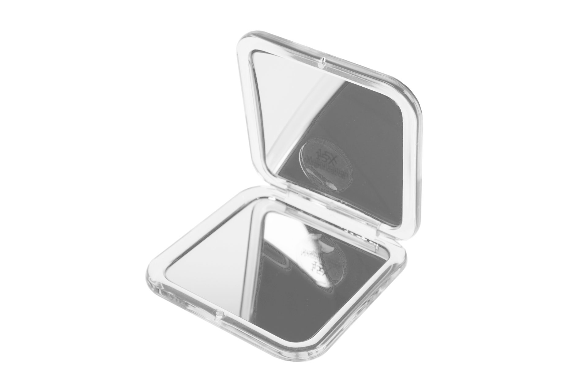 Fantasia Beauty Taschenspiegel Taschenspiegel Acryl/Silberfarben mit 15-fach Vergrösserung (1-St), 15-fach Vergrösserung, 1-fach Vergrösserung