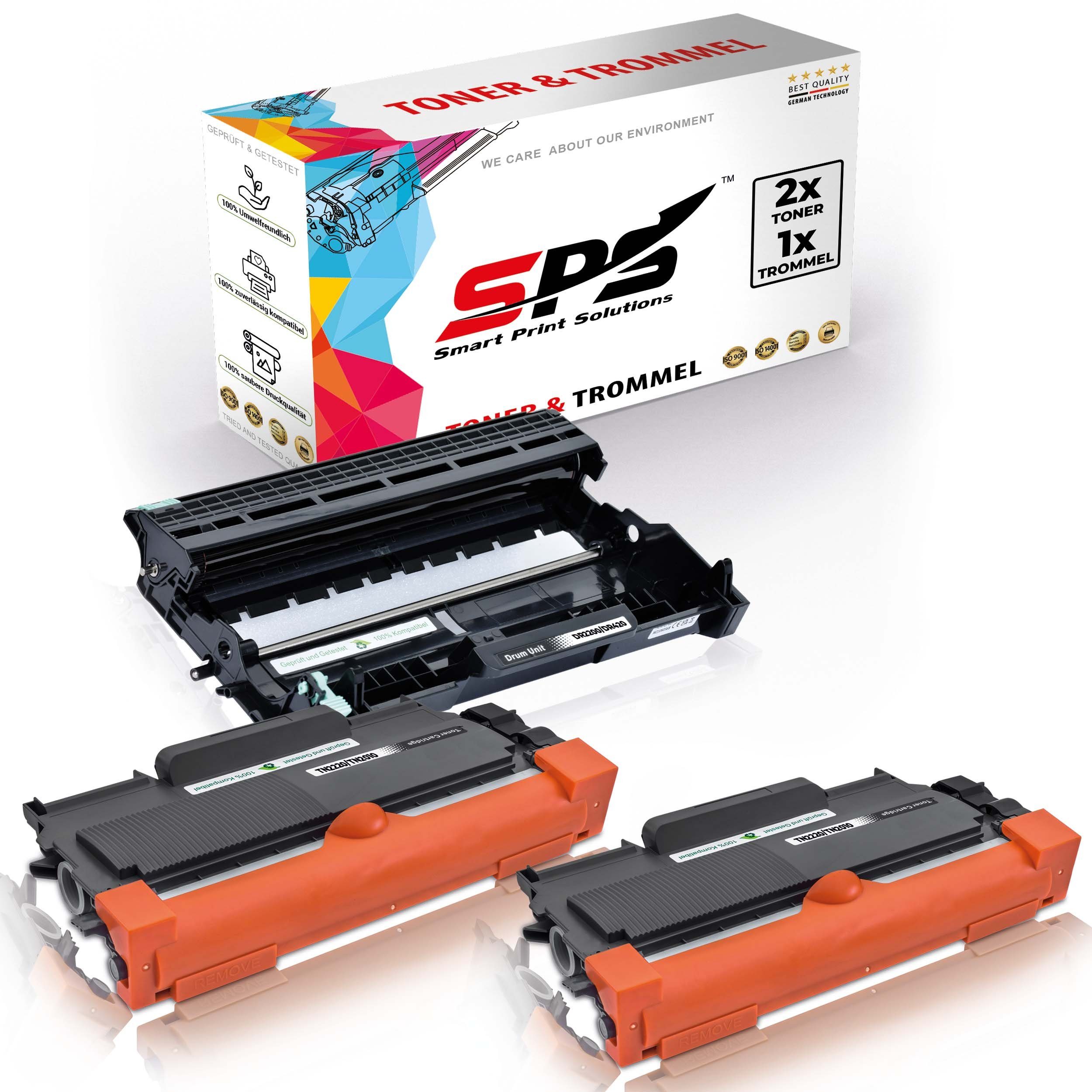 SPS Tonerkartusche Kompatibel für (3er TN-2220, Brother MFC-7360N Pack) DR-2200