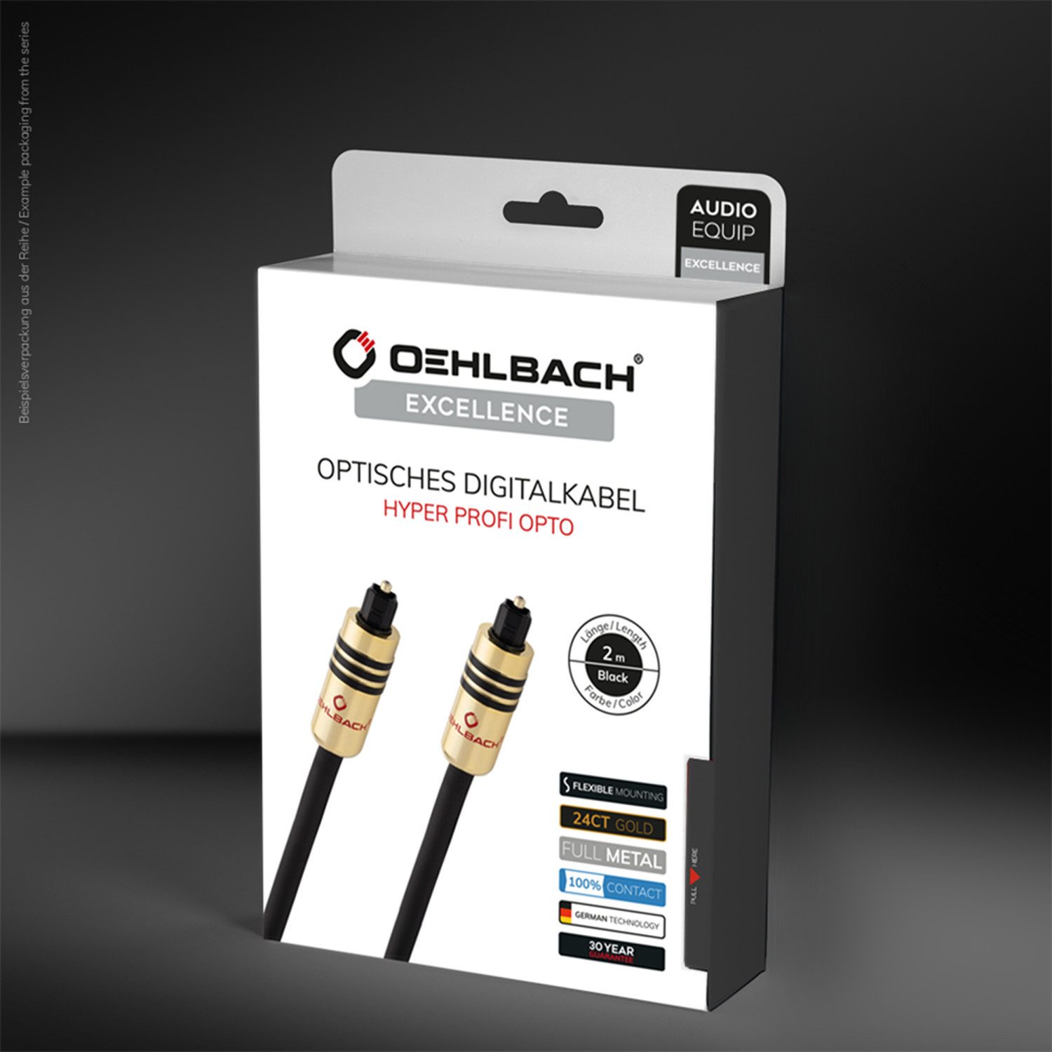 OEHLBACH Hyper Profi Opto Optisches Digitalkabel Optisches-Kabel, Toslink, Toslink (50 cm), Flexibel, Hohe Lichtausbeute