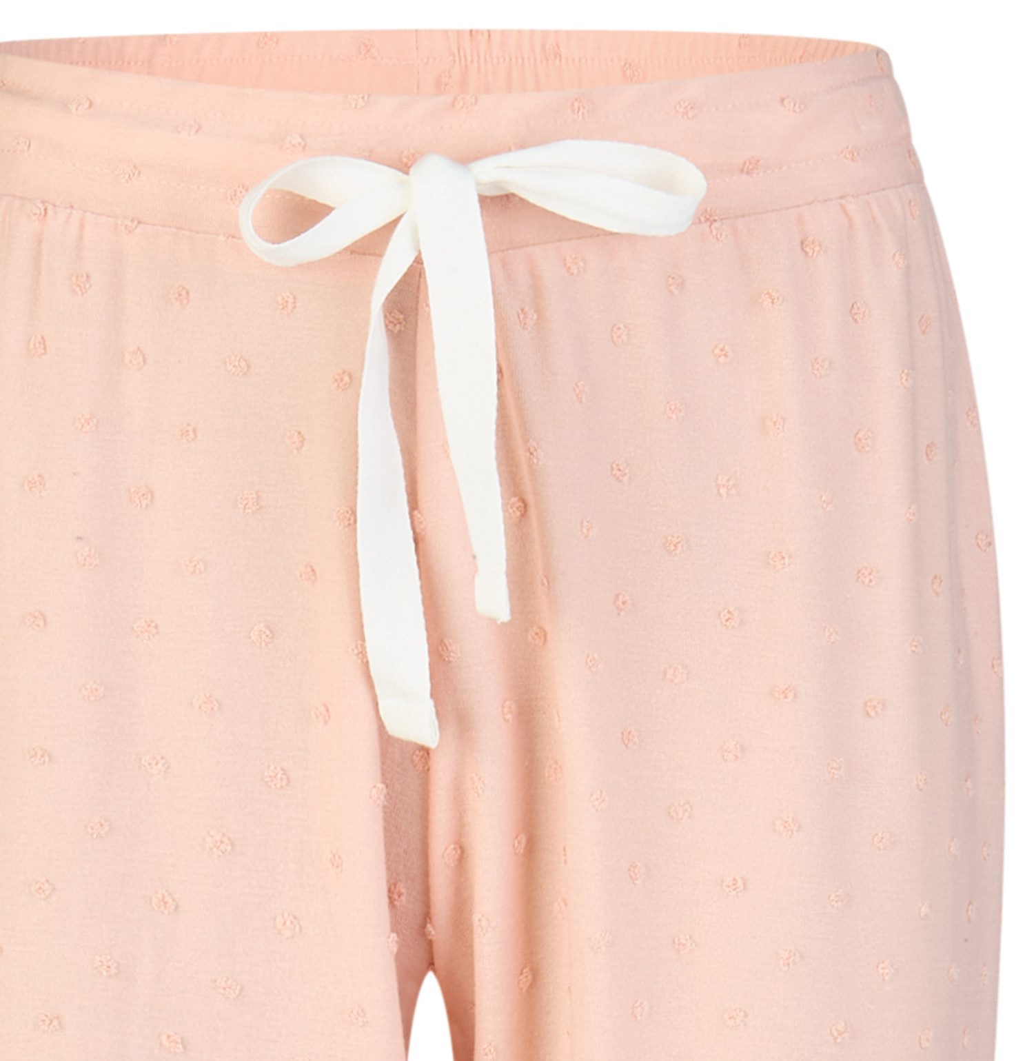 By Louise Pyjamahose Lace Luxury (1-tlg., 1-teilig) Damen Schlafhose Pyjamahose Caprihose Loungewear Viskose