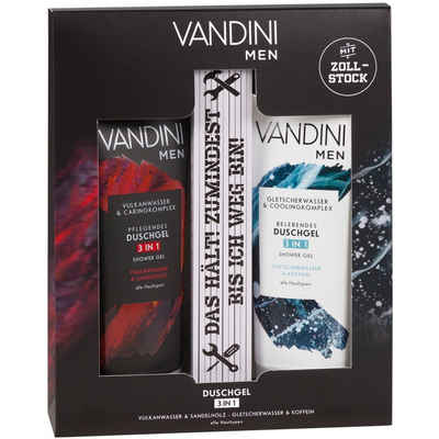 VANDINI Hautpflege-Set Duschgel Set- für Männer, Pflegeduschgel mit Vulkanwasser & Sandelholz, 1-tlg.