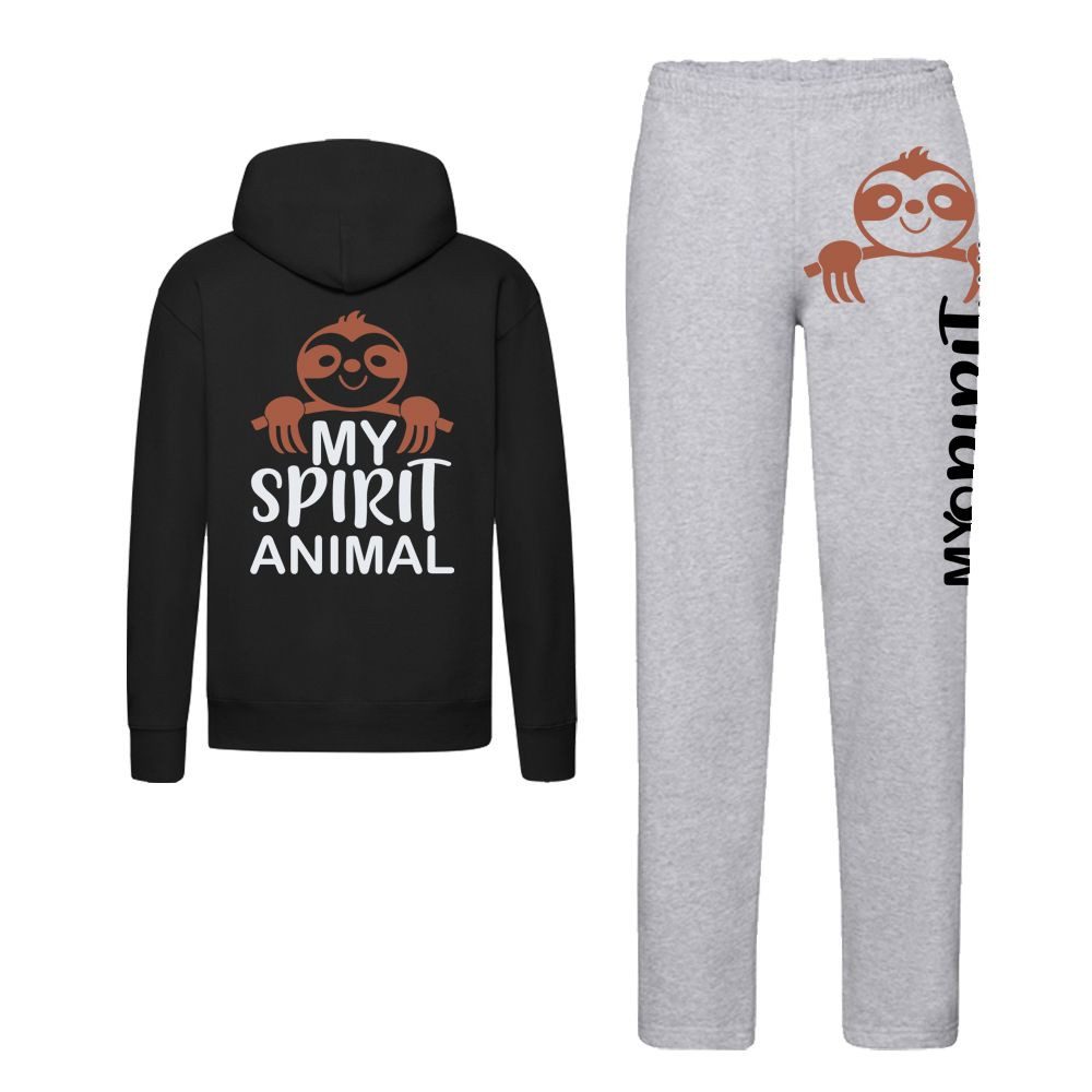 G-graphics Freizeitanzug Faultier – My spirit Animal (Set, 2-tlg., Hose & Hoodie), Freizeitset mit Jogging- / Sweaterhose & Hoodie