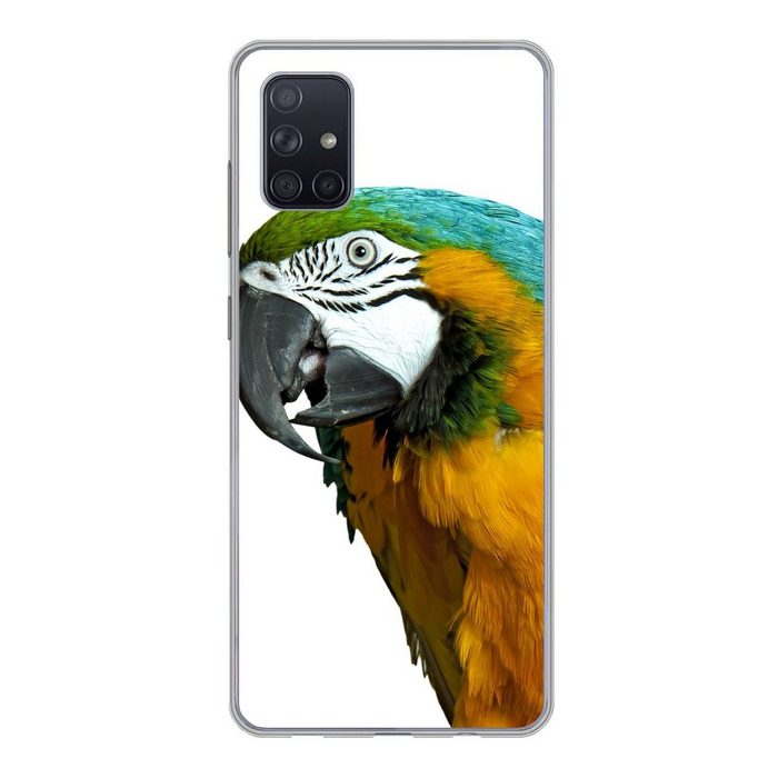 MuchoWow Handyhülle Papagei - Vogel - Federn - Porträt Phone Case Handyhülle Samsung Galaxy A71 Silikon Schutzhülle