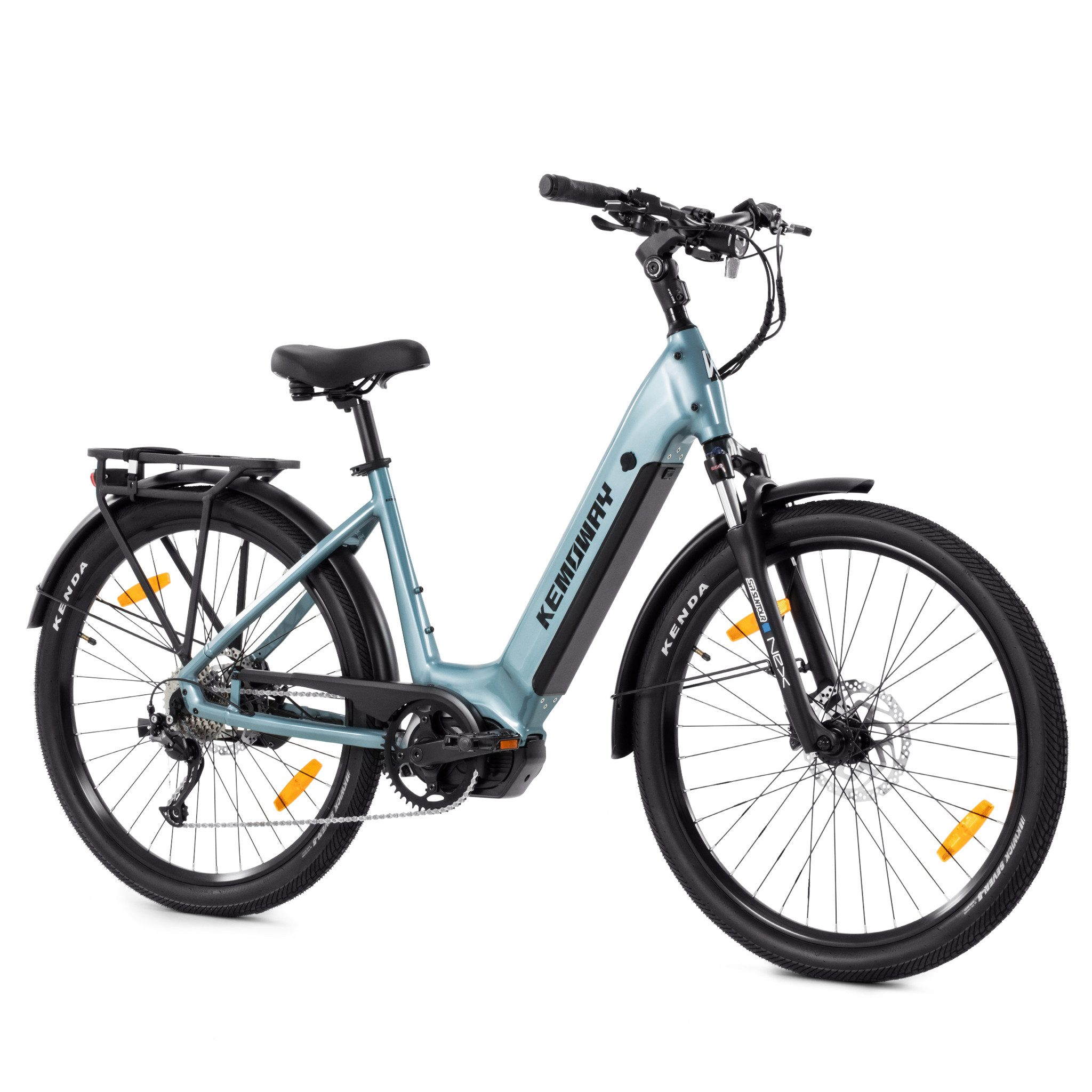 KEMOWAY E-Bike Cityrad 27,5 Zoll City E-Bike 250W Mittelmotor 48V 720Wh Akku, K5, 9 Gang, Nabenschaltung, Mittelmotor, 720 Wh