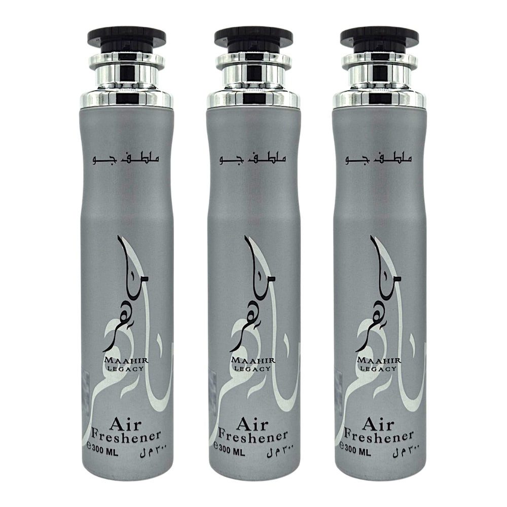 Lattafa Raumduft Lattafa Raumduft Set Lufterfrischer Maahir Legacy 3x300ml=900ml