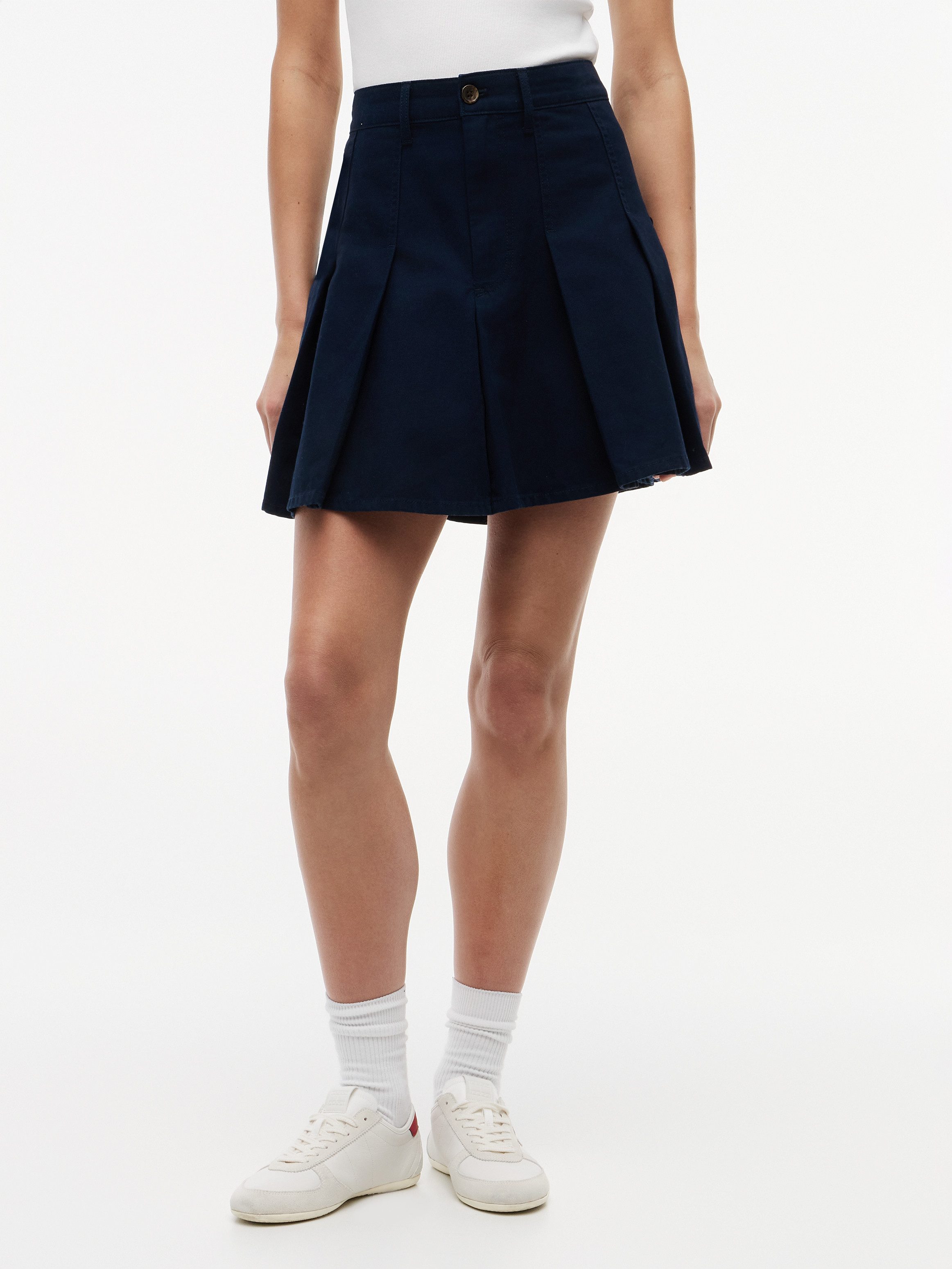 Tommy Jeans TJW GMD PLEATED MINI SKIRT Baumwolle, Plisseefalten