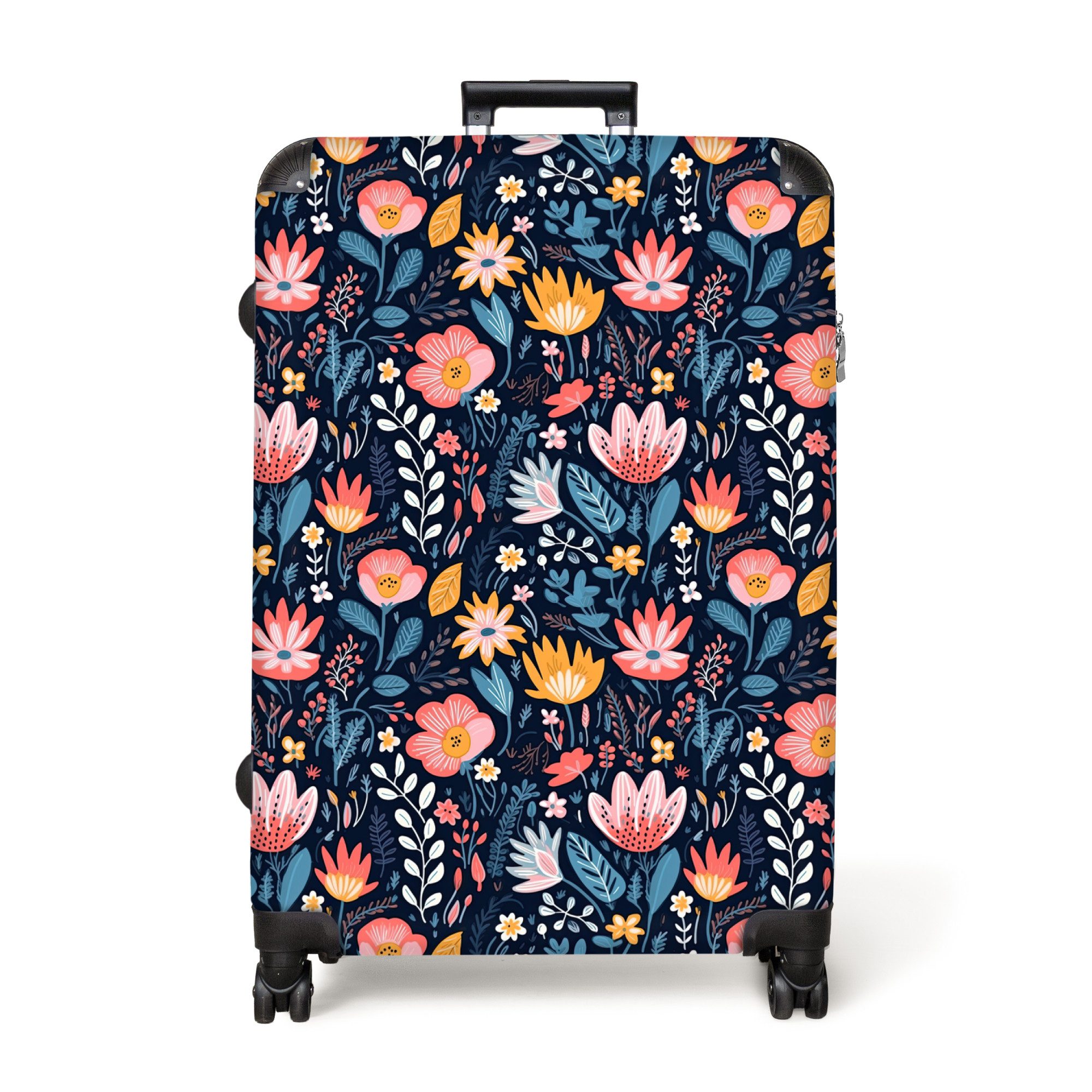 NoBoringSuitcases.com© Hartschalen-Trolley Blumen - Muster - günstig online kaufen