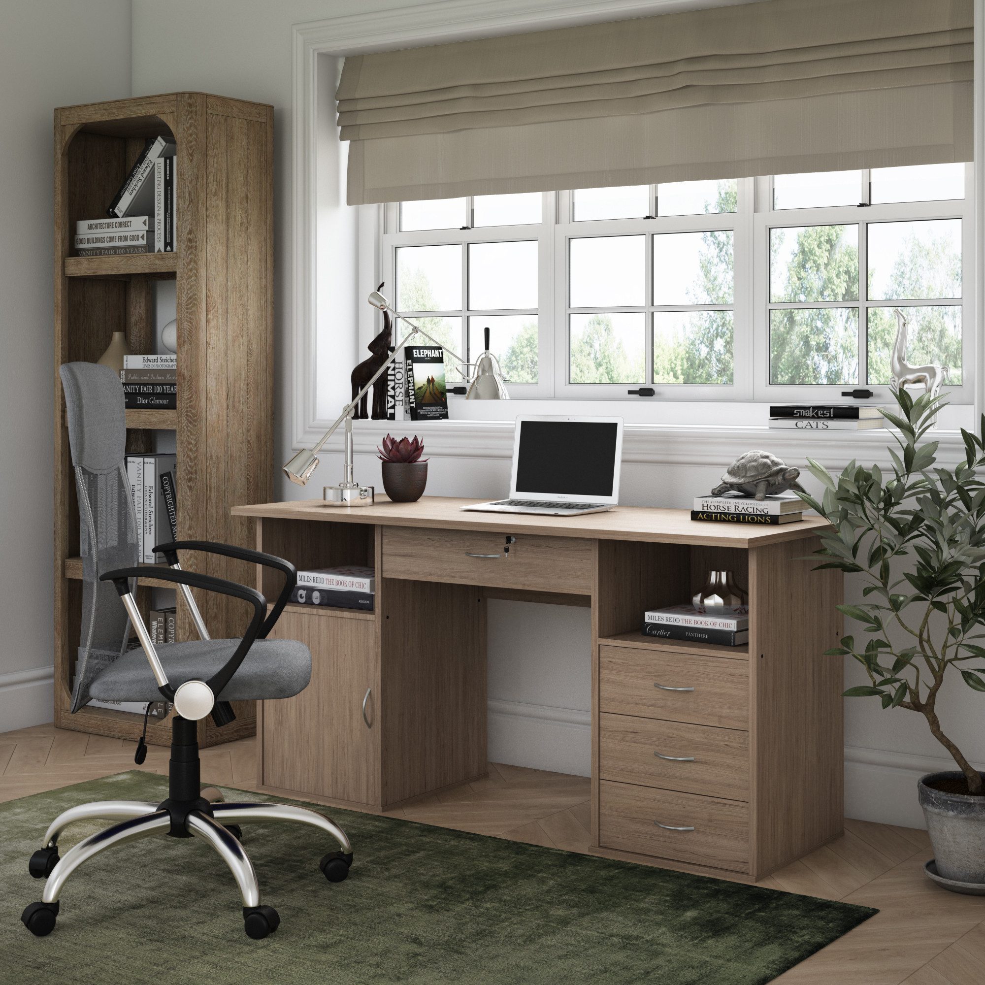 loft24 Schreibtischstuhl Orlando, Drehstuhl mit Sitzhöhenverstellung, Sitzhöhe 46-56 cm, Bürostuhl