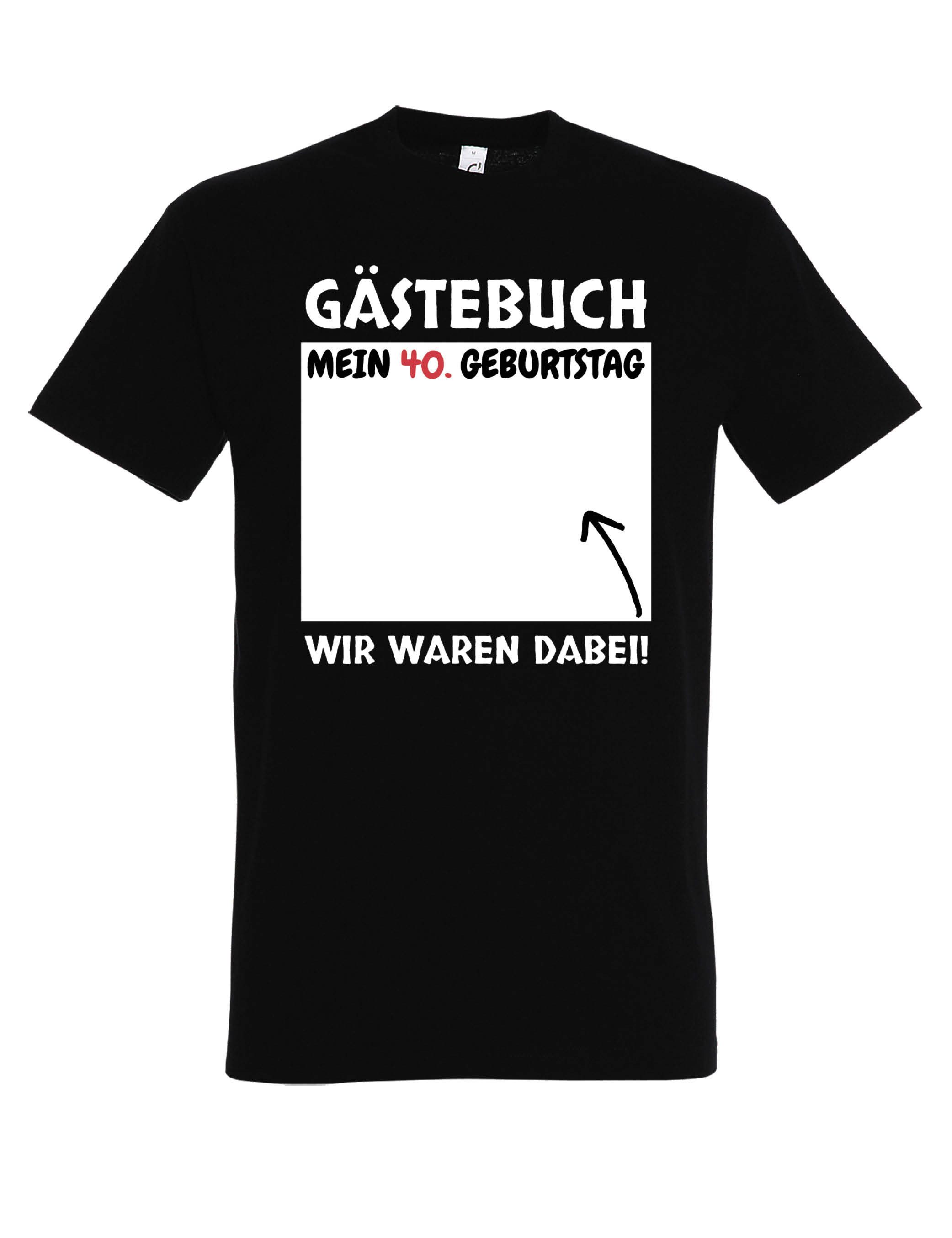 Youth Designz Print-Shirt Gästebuch 40. Geburtstag günstig online kaufen