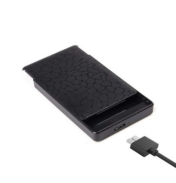 Salcar Festplatten-Gehäuse mit USB3.0 Kabel, für 2.5 Zoll SATA SSD HDD
