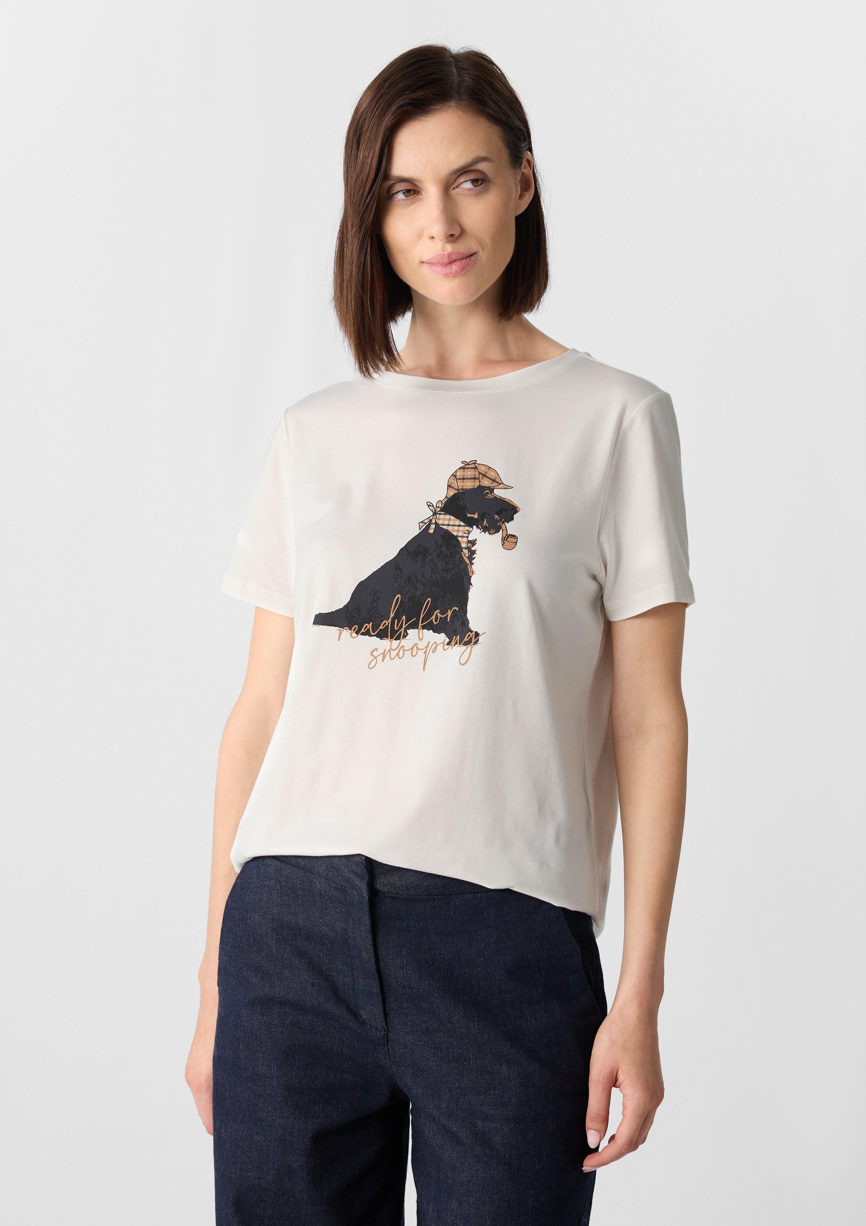 comma Kurzarmshirt T-Shirt im Relaxed Fit günstig online kaufen