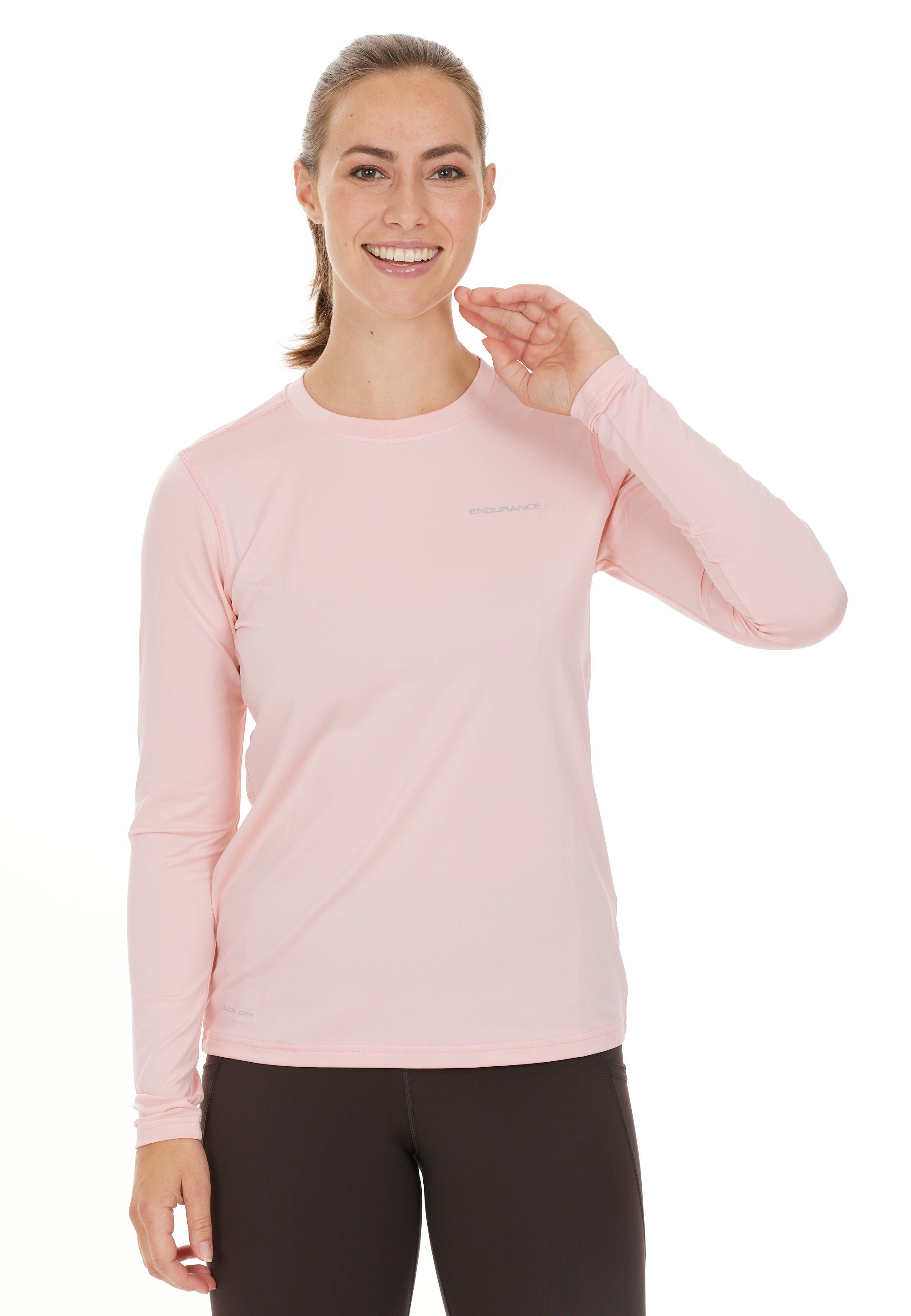 Yonan QUICK mit Langarmshirt ENDURANCE innovativer DRY-Technologie rosa (1-tlg)