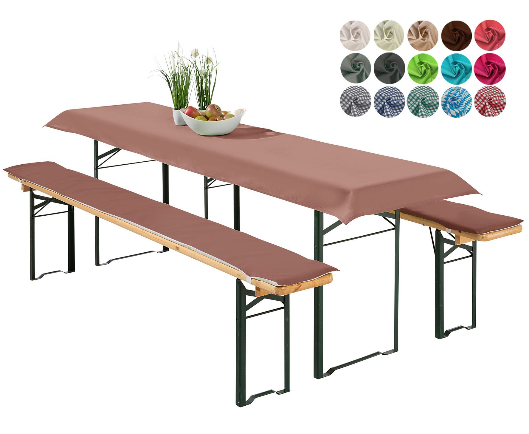 heimtexland Hussen-Set Bierzeltgarnitur Polster Deko Auflagen Set 3-tlg, 2 günstig online kaufen