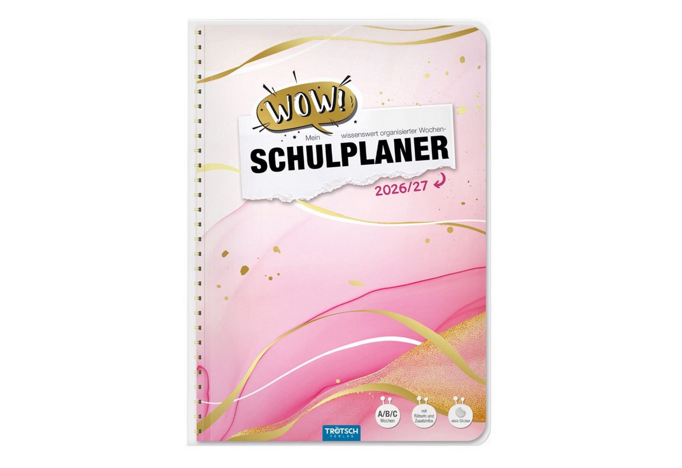 Schülerkalender TRÖTSCH - Schulplaner WOW Marble 26/27