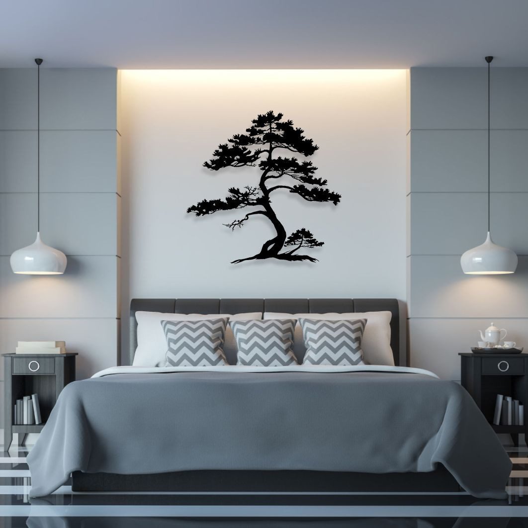 Jumpeak Wanddekoobjekt Kiefern Metall Wanddekor, Kunst Bäume,Exquisite häng günstig online kaufen