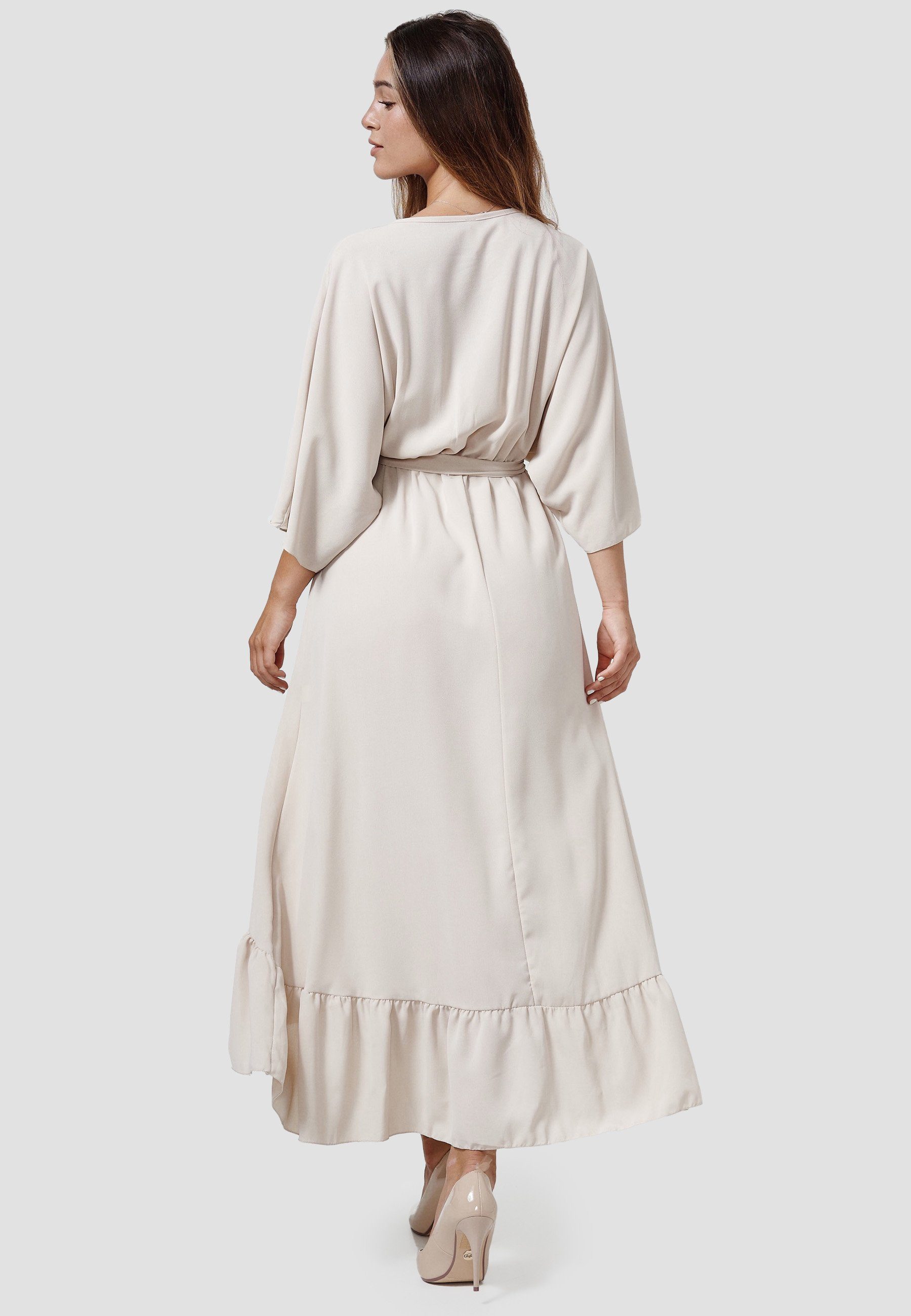Rayshyne Maxikleid PM-25 (Midi Wickelkleid Optik Sommerkleid in Einheitsgröße)