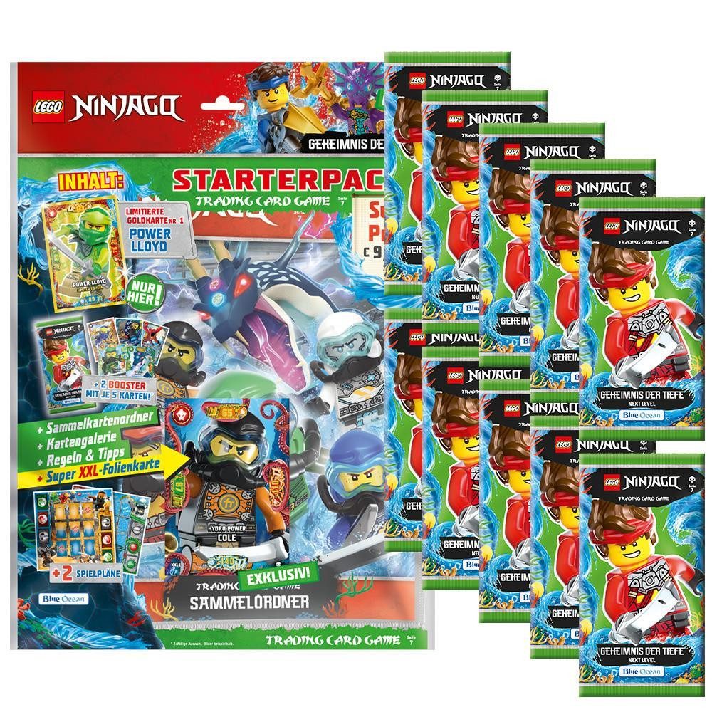 LEGO® Sammelkarte LEGO Ninjago 7 NEXT LEVEL Trading Cards - 1 Starter + 10 Booster