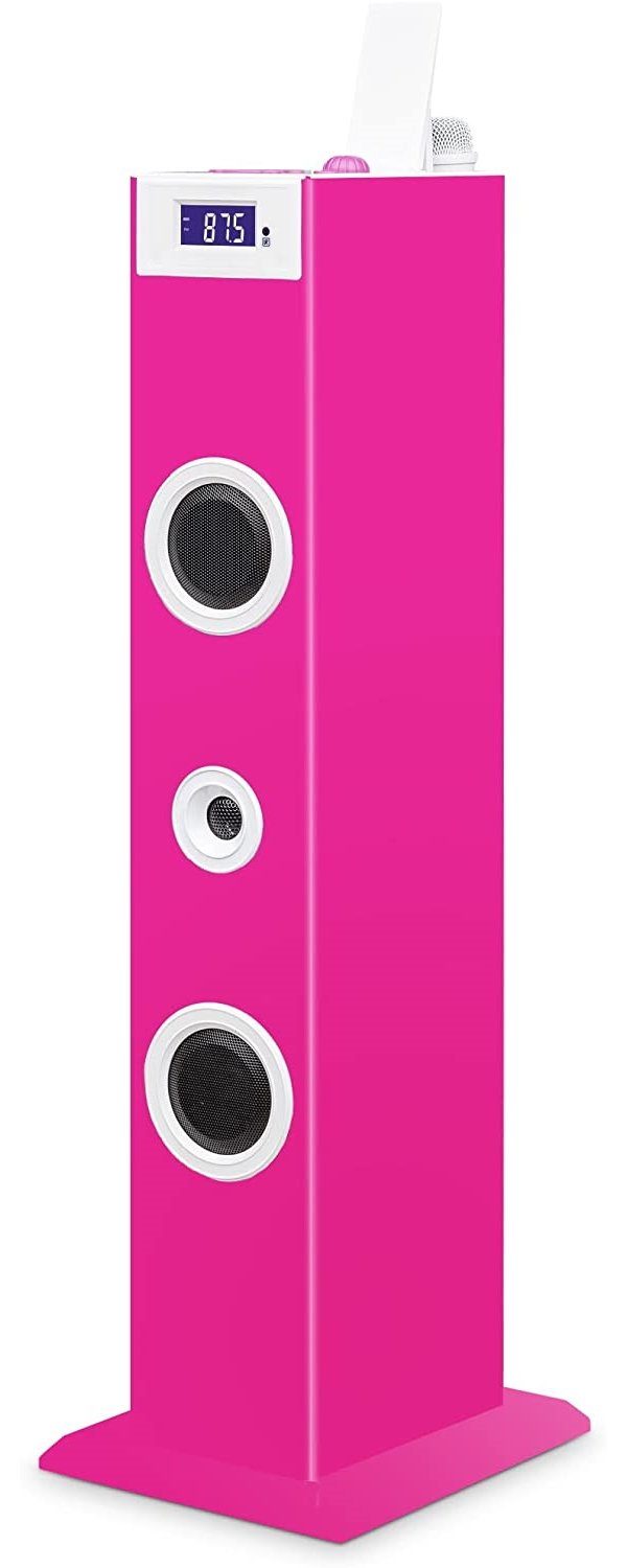 TW5 USB-Anschluss Fernbedienung, (inkl. und pink) Tower Stereoanlage BigBen Sound Mikrofon,