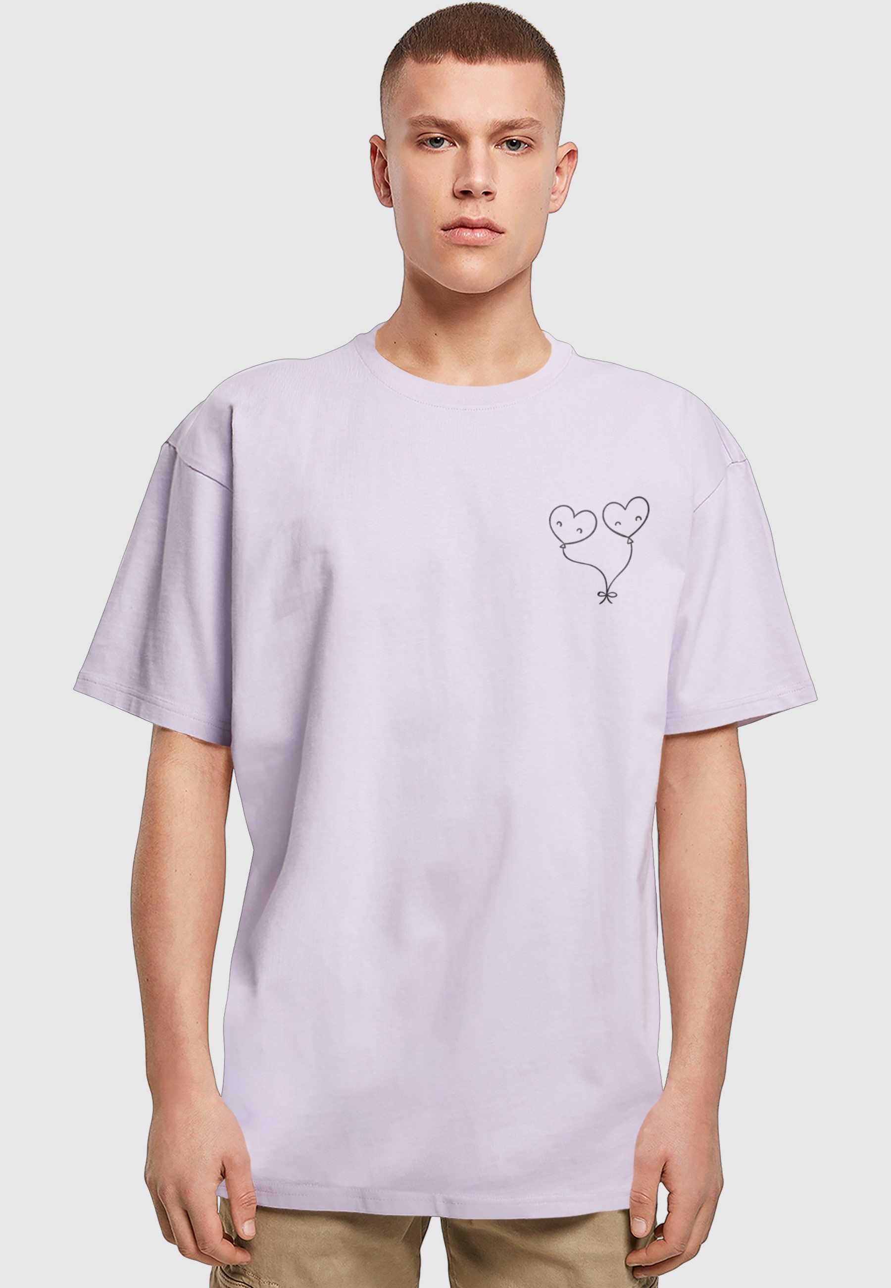 Merchcode T-Shirt Merchcode Hugs & Love - Love Ballon Heavy Oversize Tee (1-tlg)