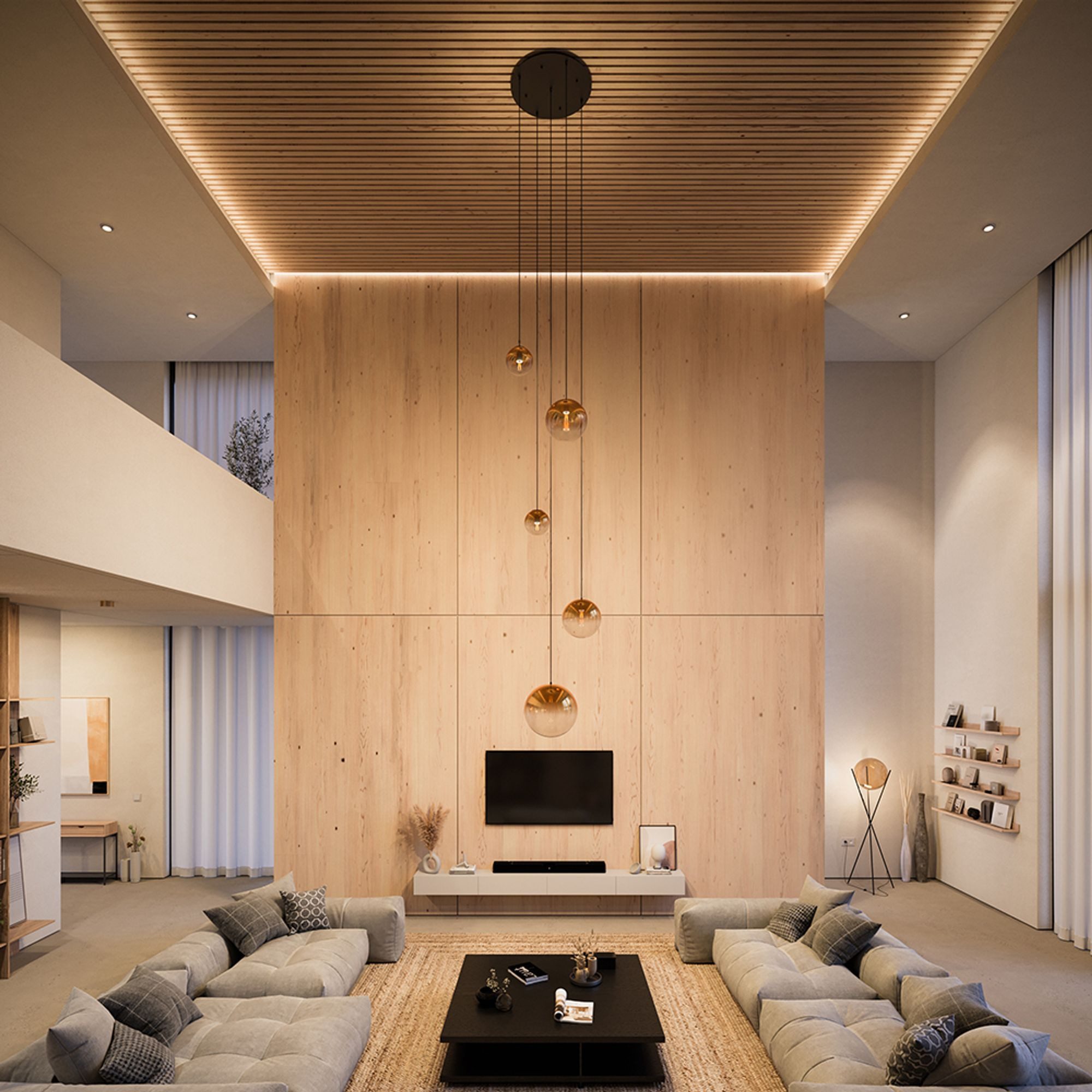 s.luce Pendelleuchte Orb 5-flammige Galerielampe Modular