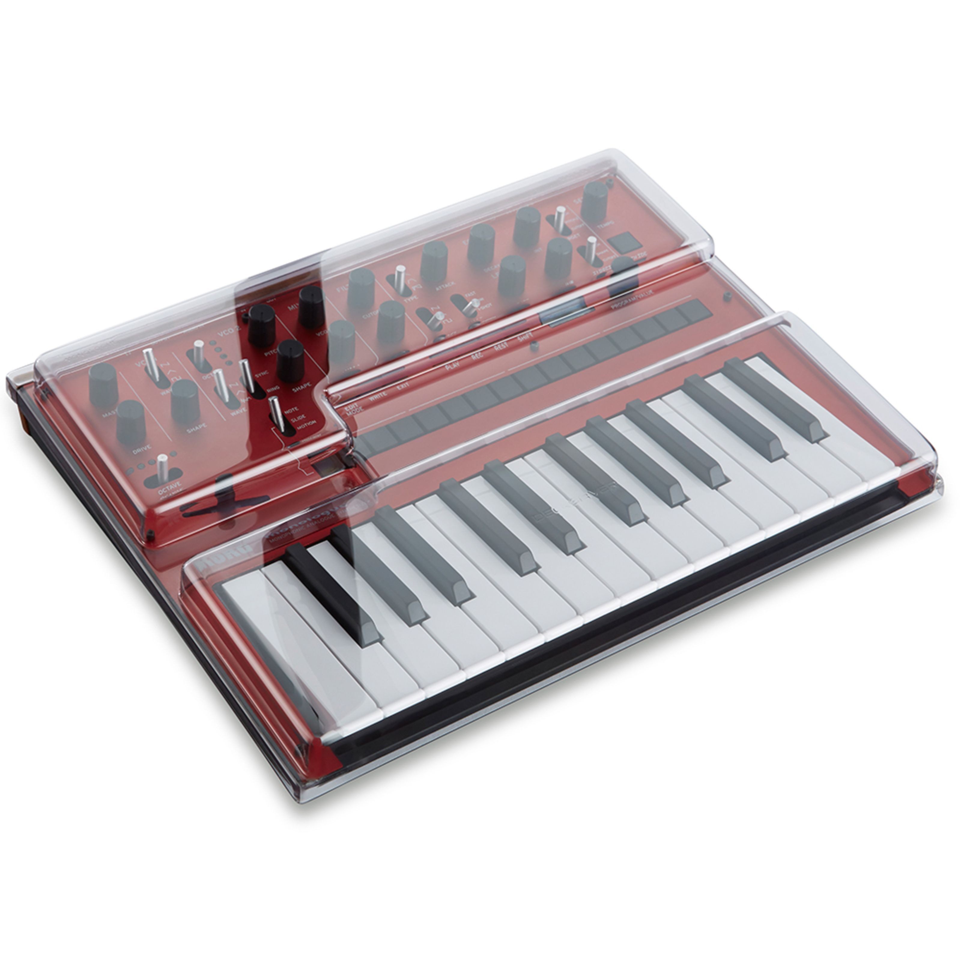 Korg Synthesizer (Synthesizer, Analog Synthesizer), monologue BLK + Decksaver -Set - Synthesizer-Set