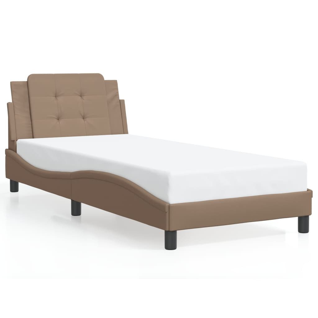 vidaXL Bett Bettgestell mit Kopfteil Cappuccino-Braun günstig online kaufen