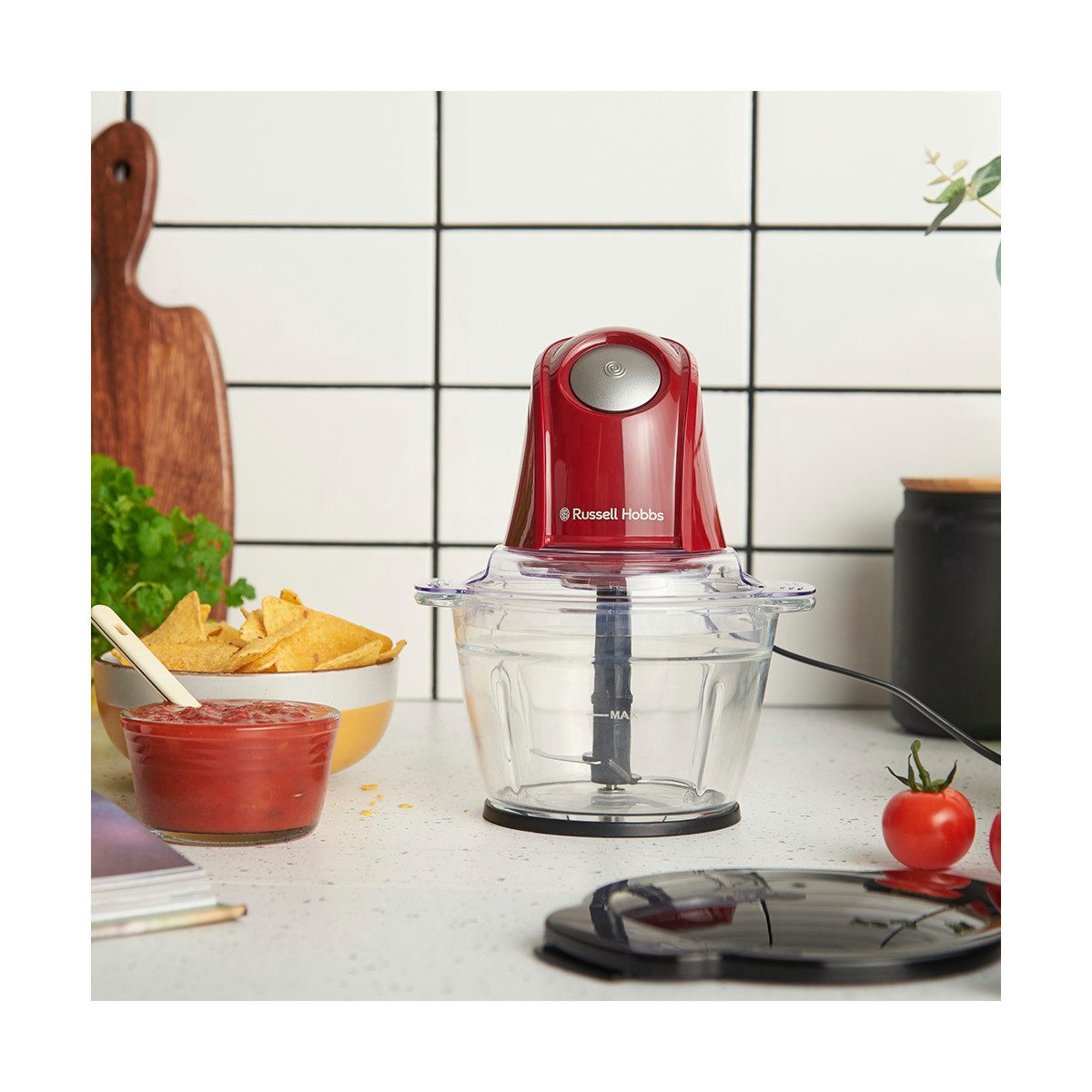 RUSSELL HOBBS Zerkleinerer Mini Zerkleinerer elektrischer Mixer 27132-56 Desire Red