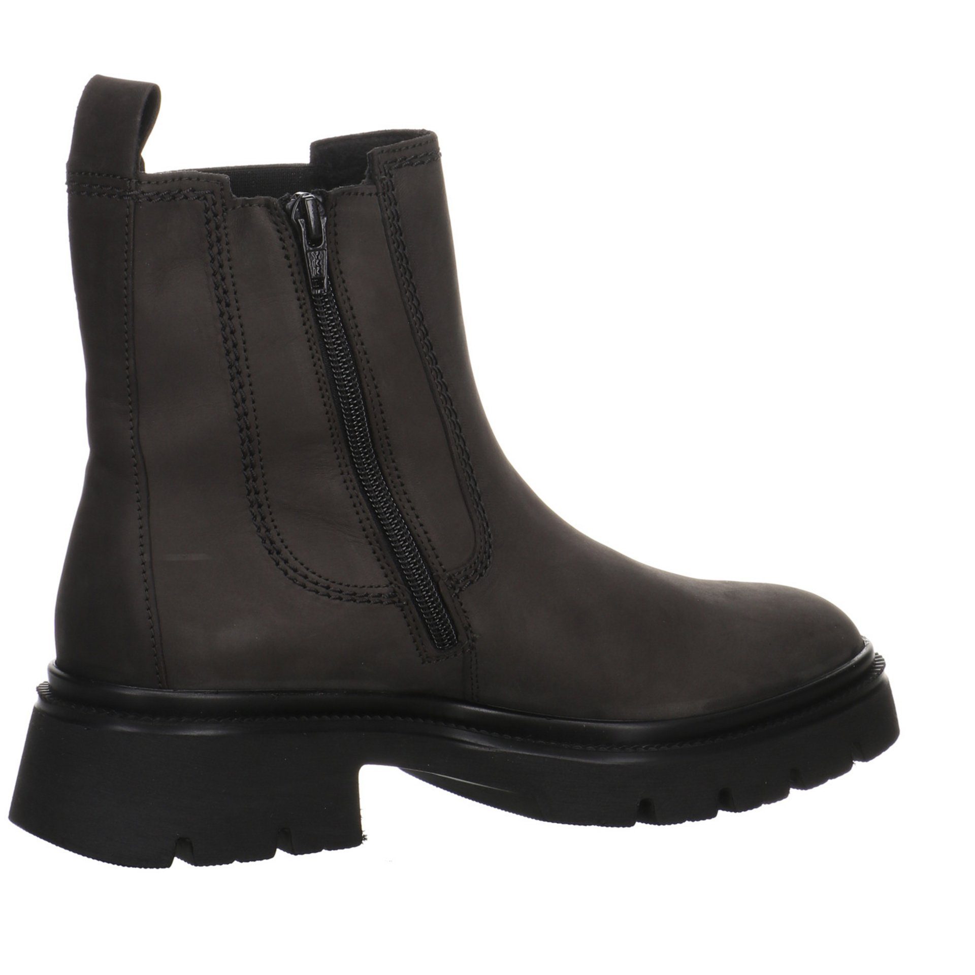 Nubukleder Chelsea Gabor Boots Schuhe Damen Grau Stiefelette Stiefeletten (pepper/schwarz)