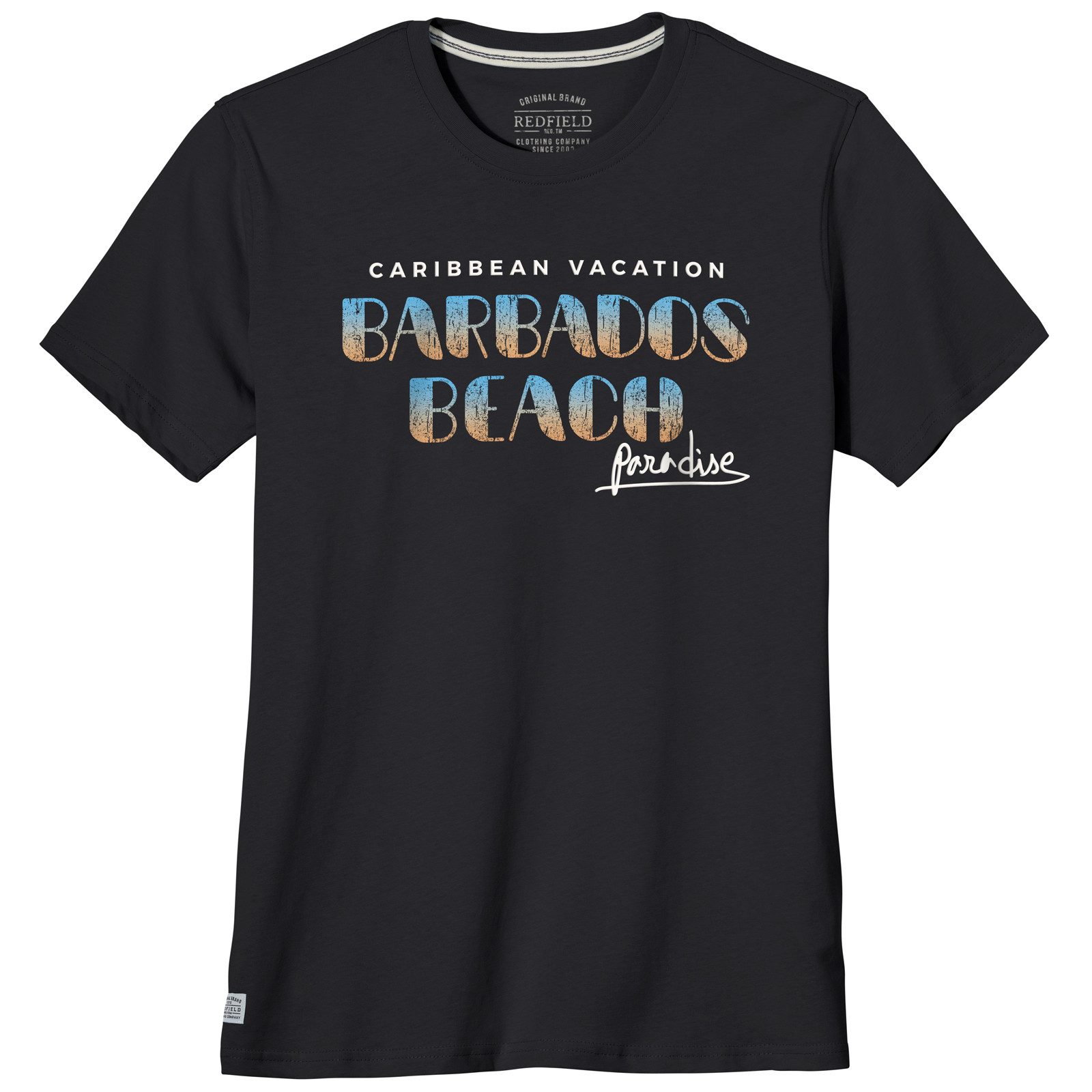 redfield Rundhalsshirt Redfield Übergrößen T-Shirt Print günstig online kaufen