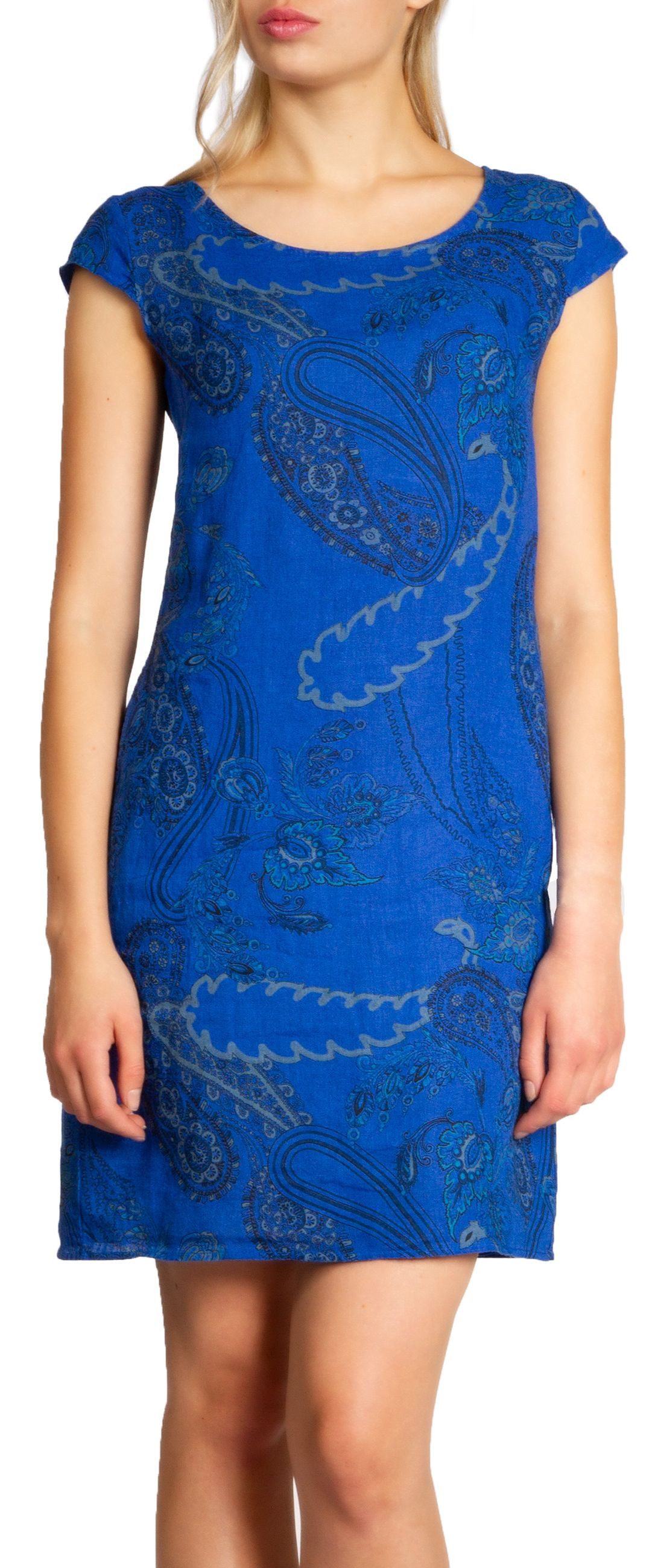 Caspar Sommerkleid SKL022 Damen Sommer Leinenkleid günstig online kaufen