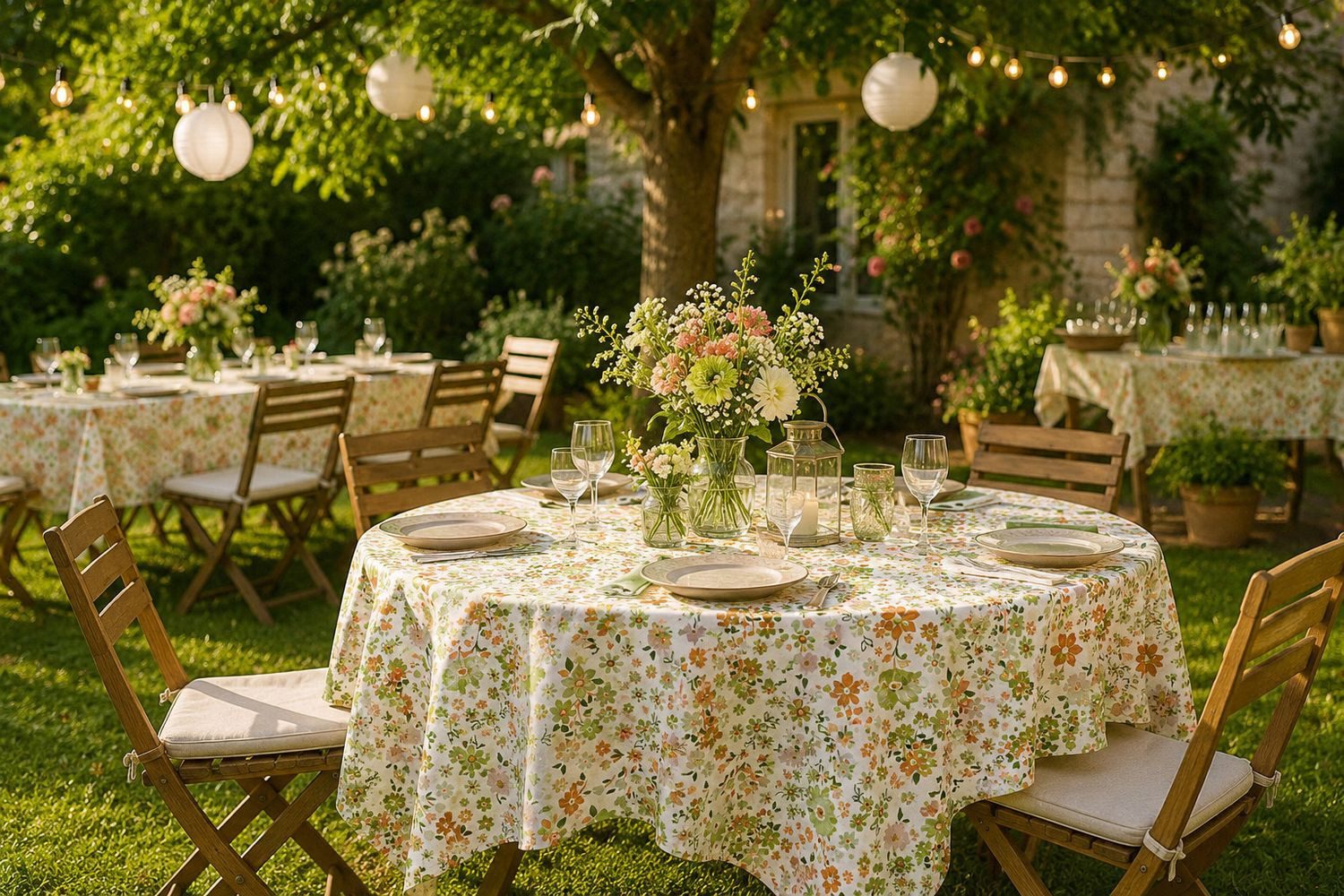texpot Tischdecke Wachstuch Kamille Frühling Blumen abwischbar (1-tlg)