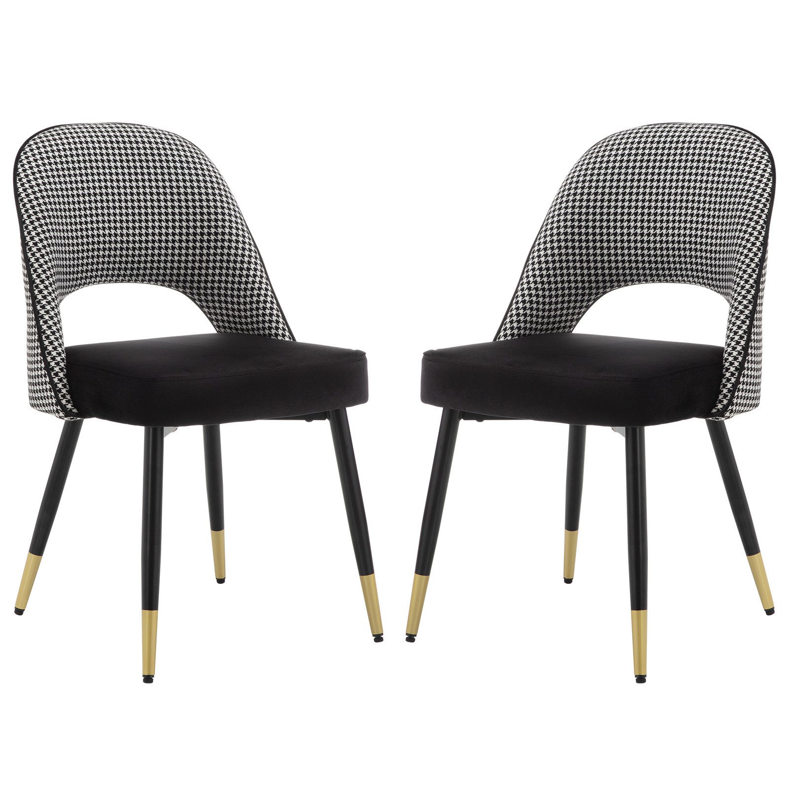 WAHSON OFFICE CHAIRS Esszimmerstuhl Samt 2er Set Seitenstühle Küchenstühle günstig online kaufen