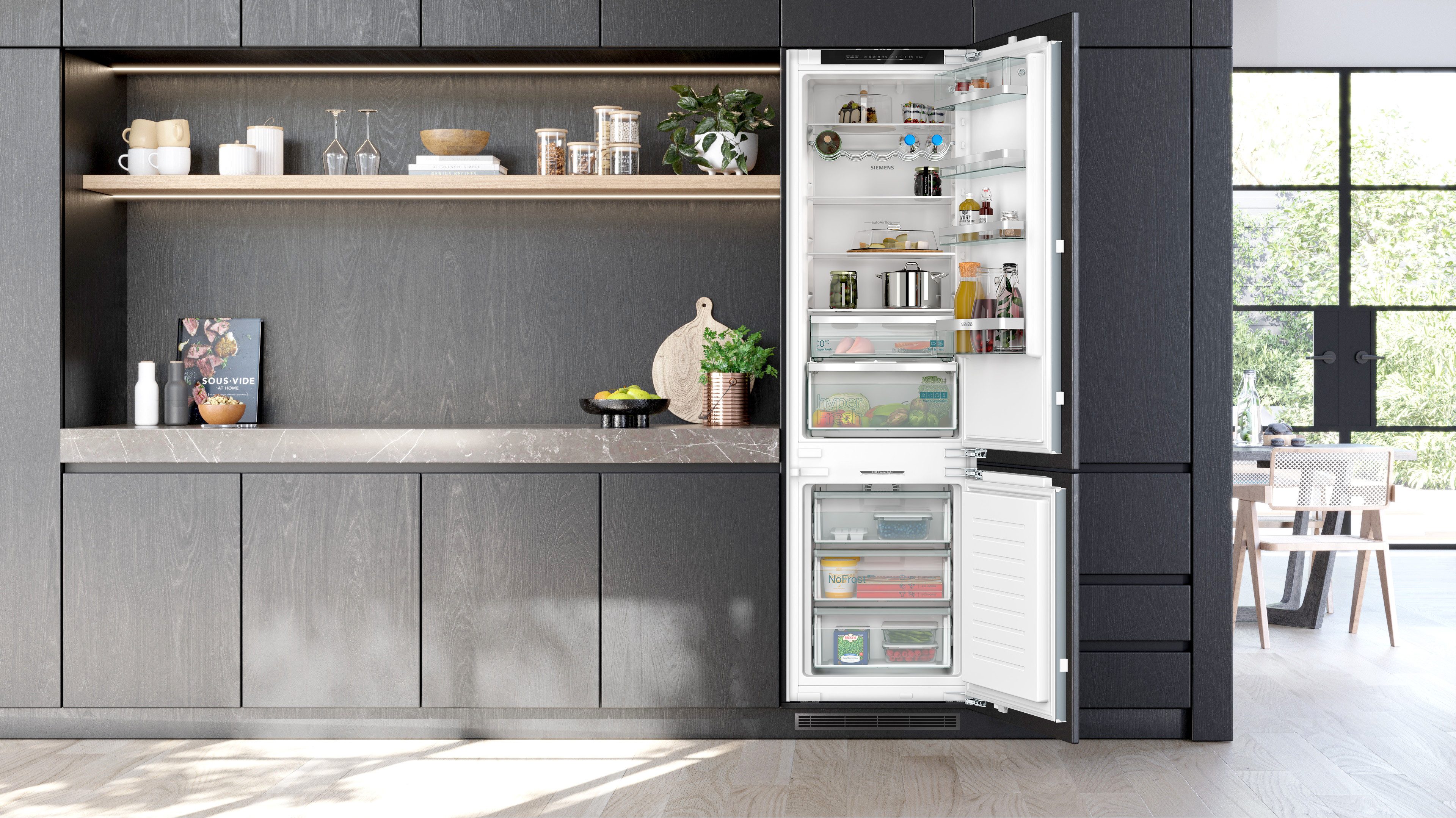 SIEMENS Einbaukühlgefrierkombination iQ500 KI96NADC0, 193,5 cm hoch, 55,8 cm breit
