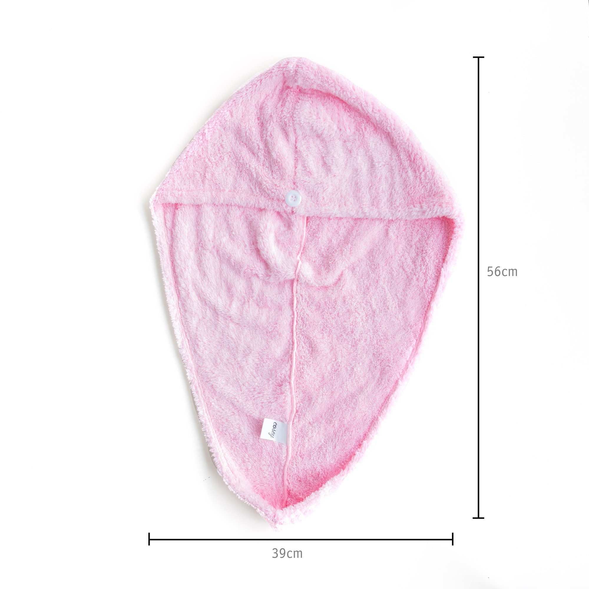 Flauschiges 400 Turban-Handtuch Kopf-Handtuch, - cosey Turban-Handtuch (1-St), Mikrofaser g/m² Rosa Fleece