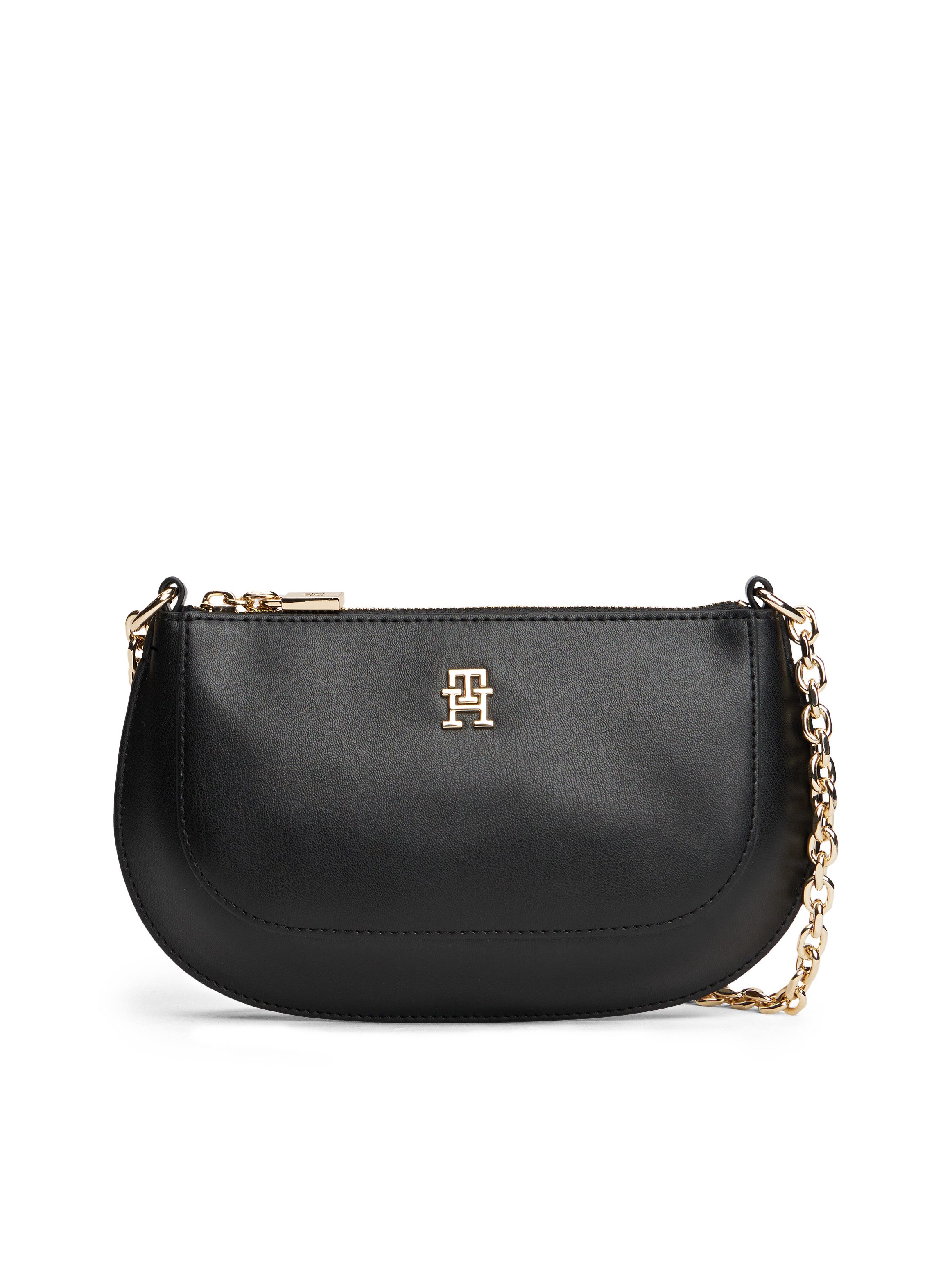 Tommy Hilfiger Umhängetasche TH GLAM MINI CHAIN CROSSOVER, Damen Schultertasche, Abendtasche, Zierkette als Umhängeriemen