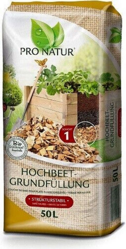 Pro Natur Pflanzerde Pro Natur Hochbeet-Grundfüllung 50l