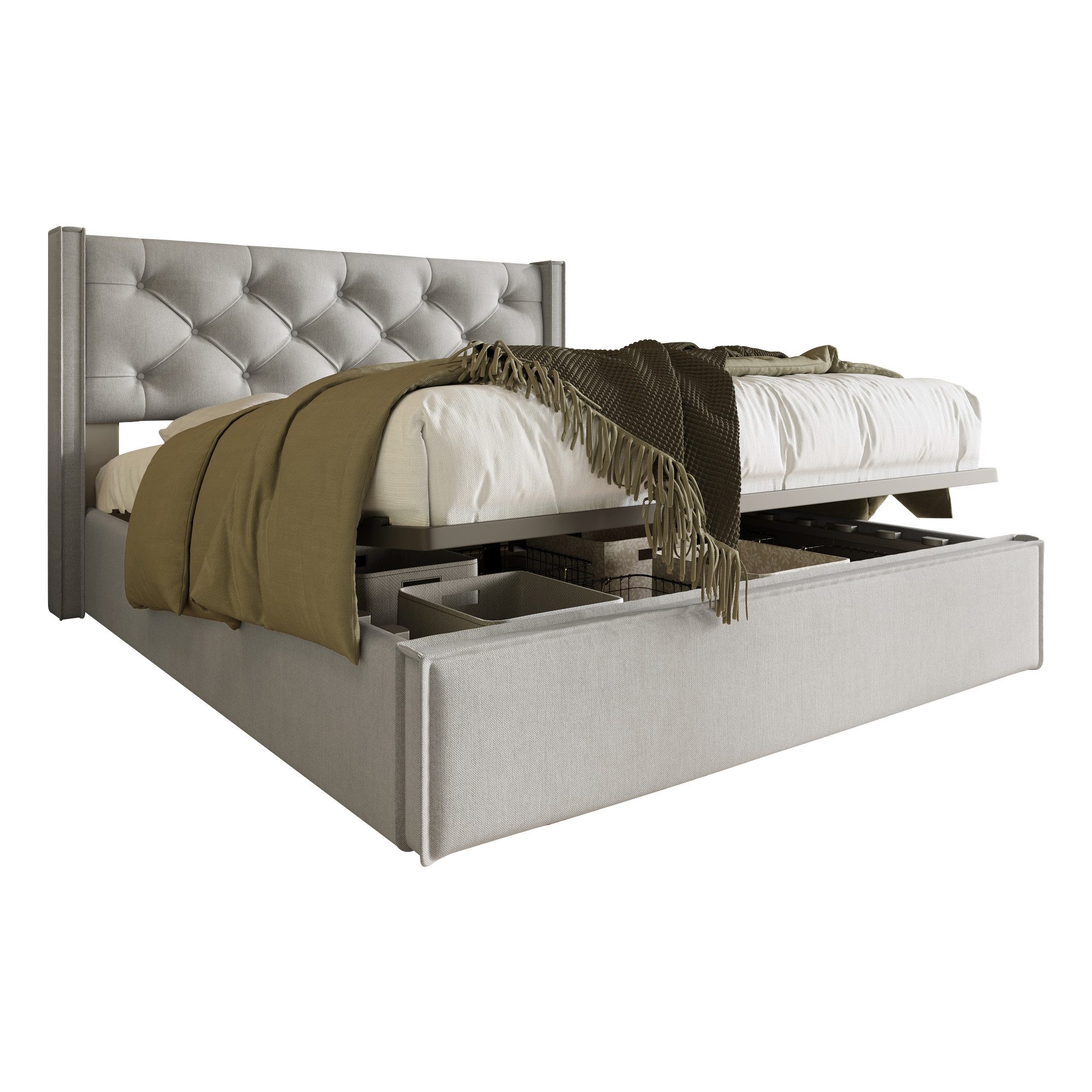 PHOEBE CAT Boxspringbett (Polsterbett Doppelbett 140x200 günstig online kaufen