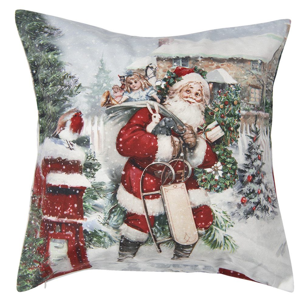 Clayre & Eef Декоративные подушки Christmas, Декоративные подушки Подушкиbezüge ohne Füllung Polyester 45x45 cm