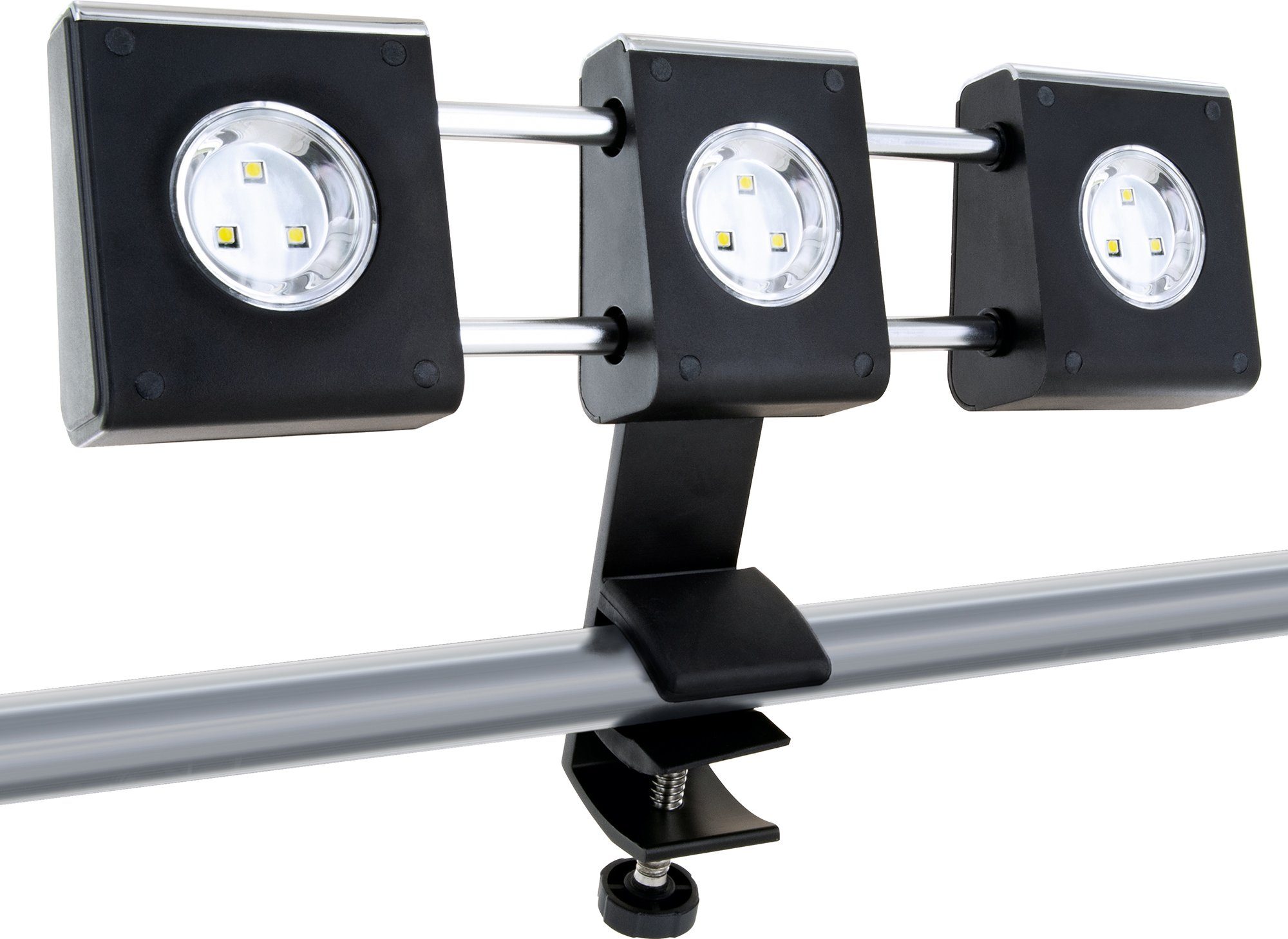Grilllampe 90° LED, Schwaiger kann auseinandergezogen Leuchtfläche werden, 90° IP20 zur neigbar, 658163, SMD neigbar, Vergrößerung der