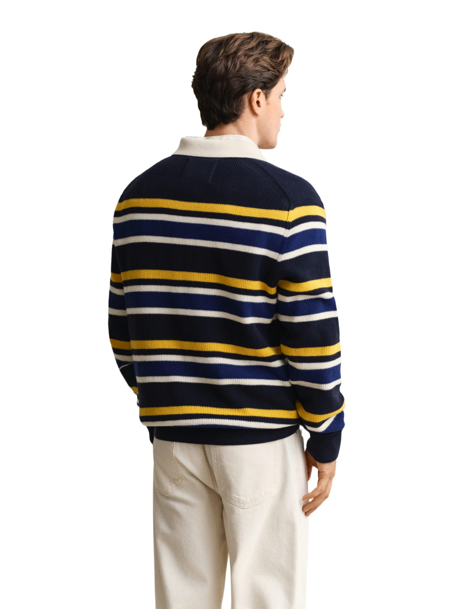 Gant Troyer bunt,Freizeit,Baumwolle,Gestreift,Polokragen,Lang,Regular Fit