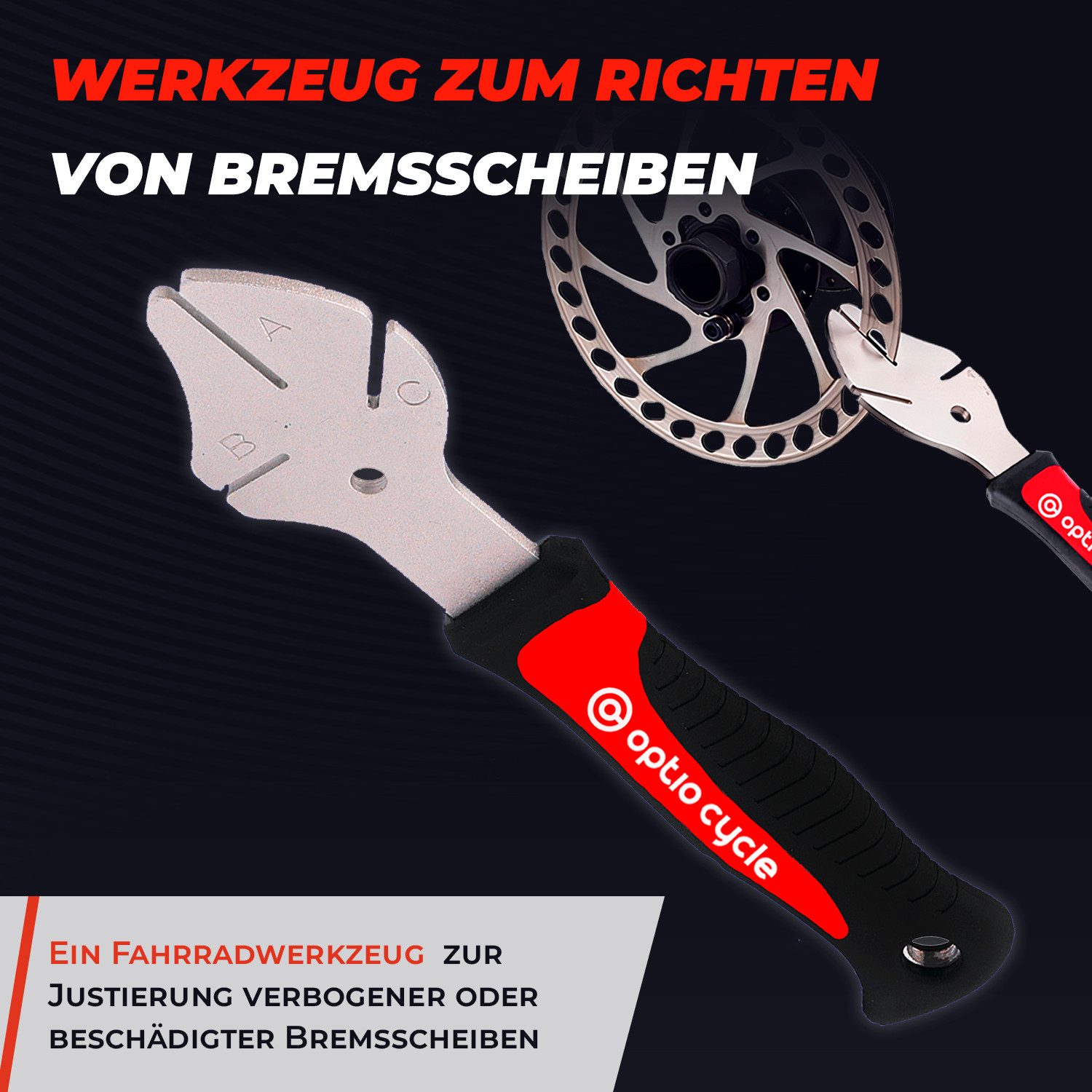 Optio Cylce Bremsscheiben-Richtwerkzeug Optio Cycle Bremsscheiben Richtwerkzeug - Disc Brake Truing Tool