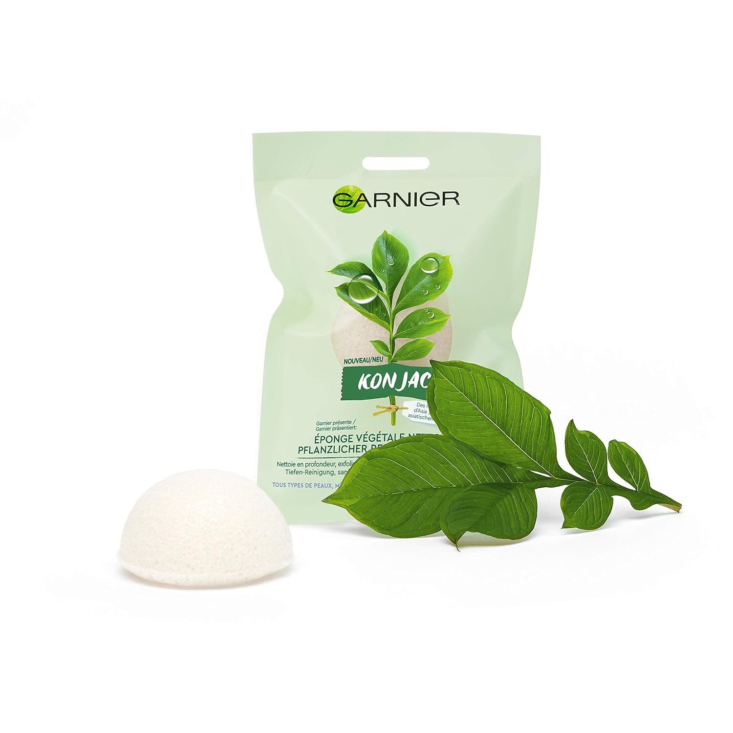 GARNIER Gesichtspeeling Konjac Pflanzlicher Reinigungs-Schwamm, 1-tlg.