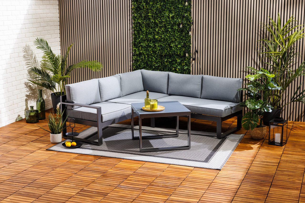 Primaster Gartenlounge-Set Primaster Gartenmöbel-Set Limoncello Aluminium mit, Witterungsbeständig
