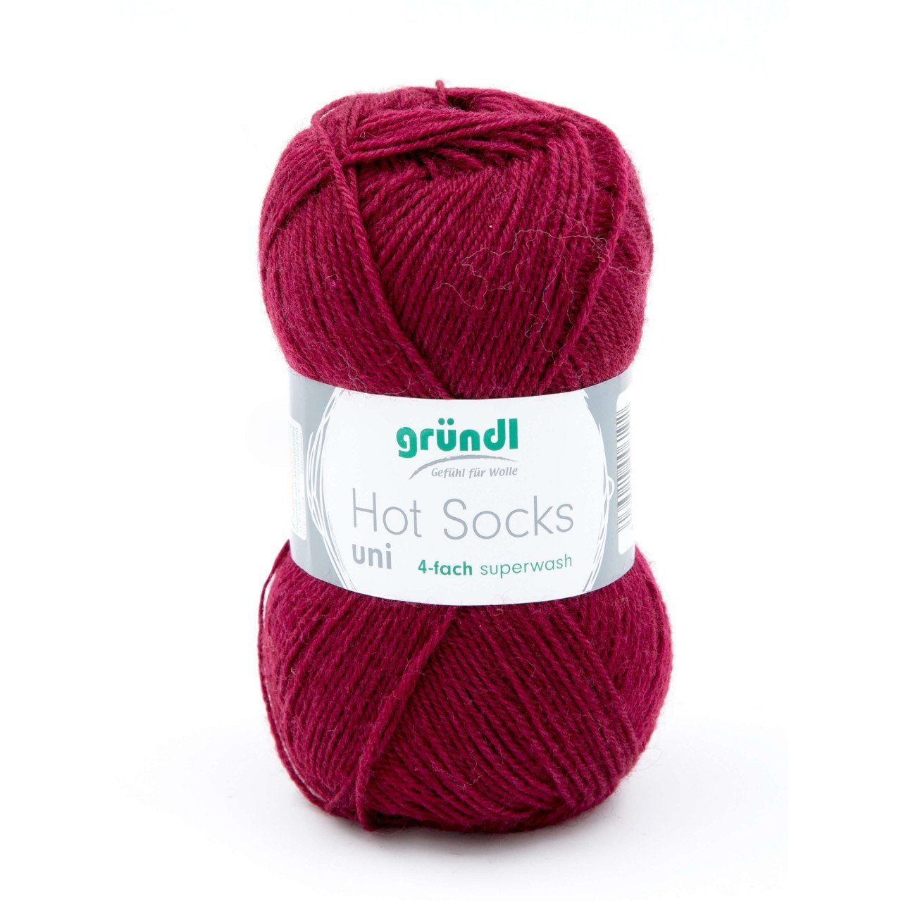 Gründl Gründl Wolle Hot Socks uni 50 g bordeaux Häkelwolle