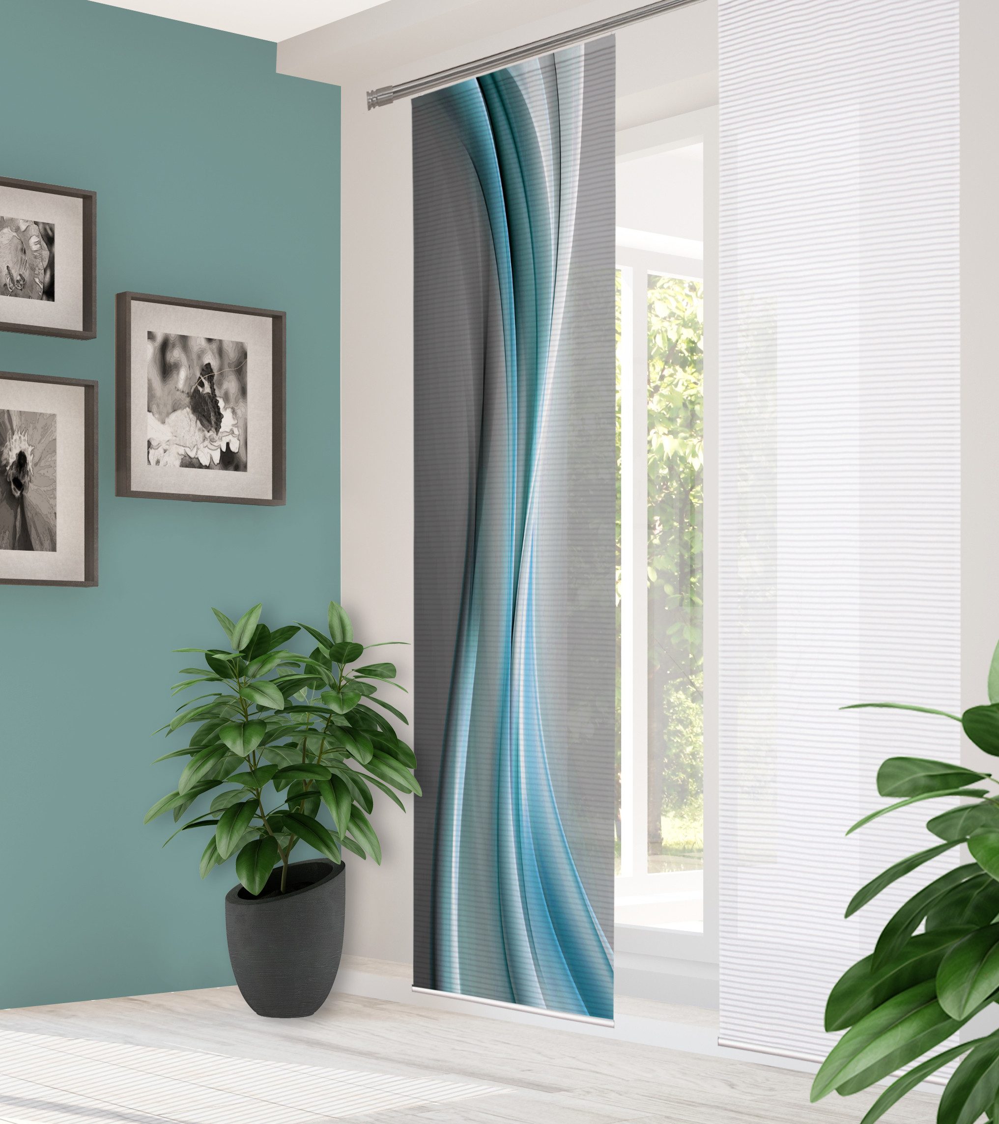 HOME in green Schiebegardine 84070 ELANIA günstig online kaufen