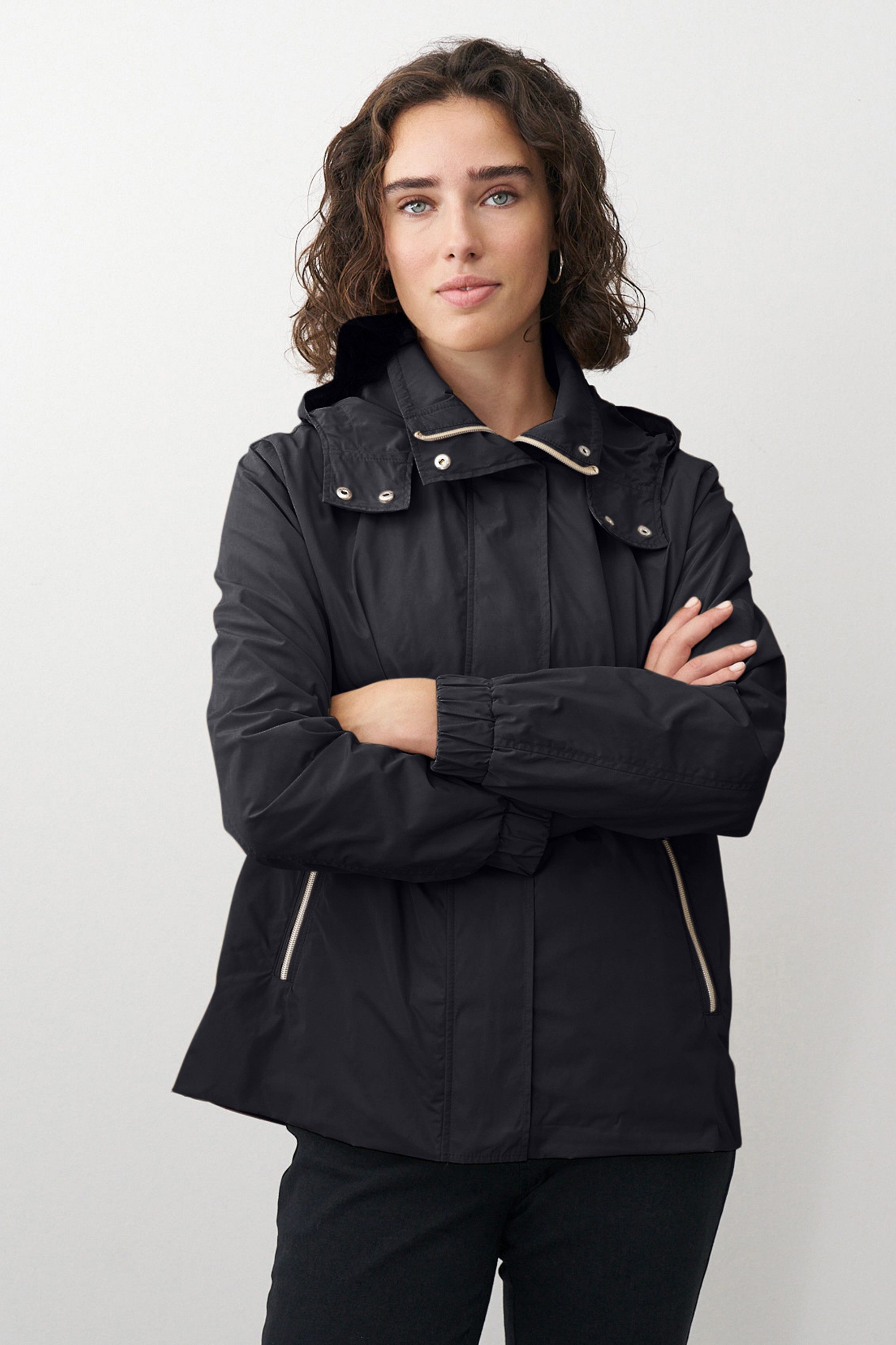 Barbara Lebek Blouson Outdoorjacke, Frühlingsjacke oder Damenjacke mit abnehmbarer Kapuze
