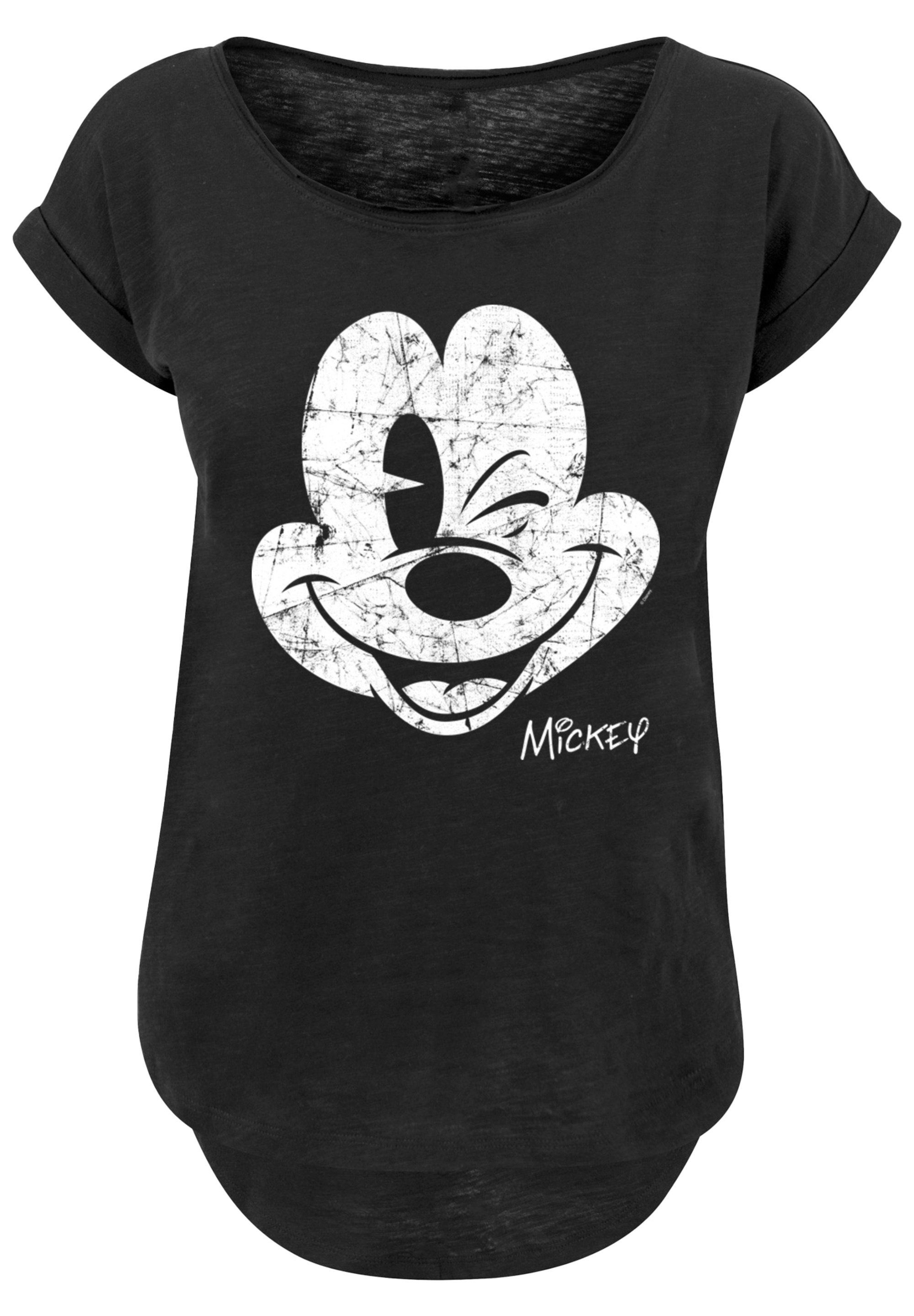 Disney Mickey Mouse Follow Me Damen T-Shirt dunkelgrau